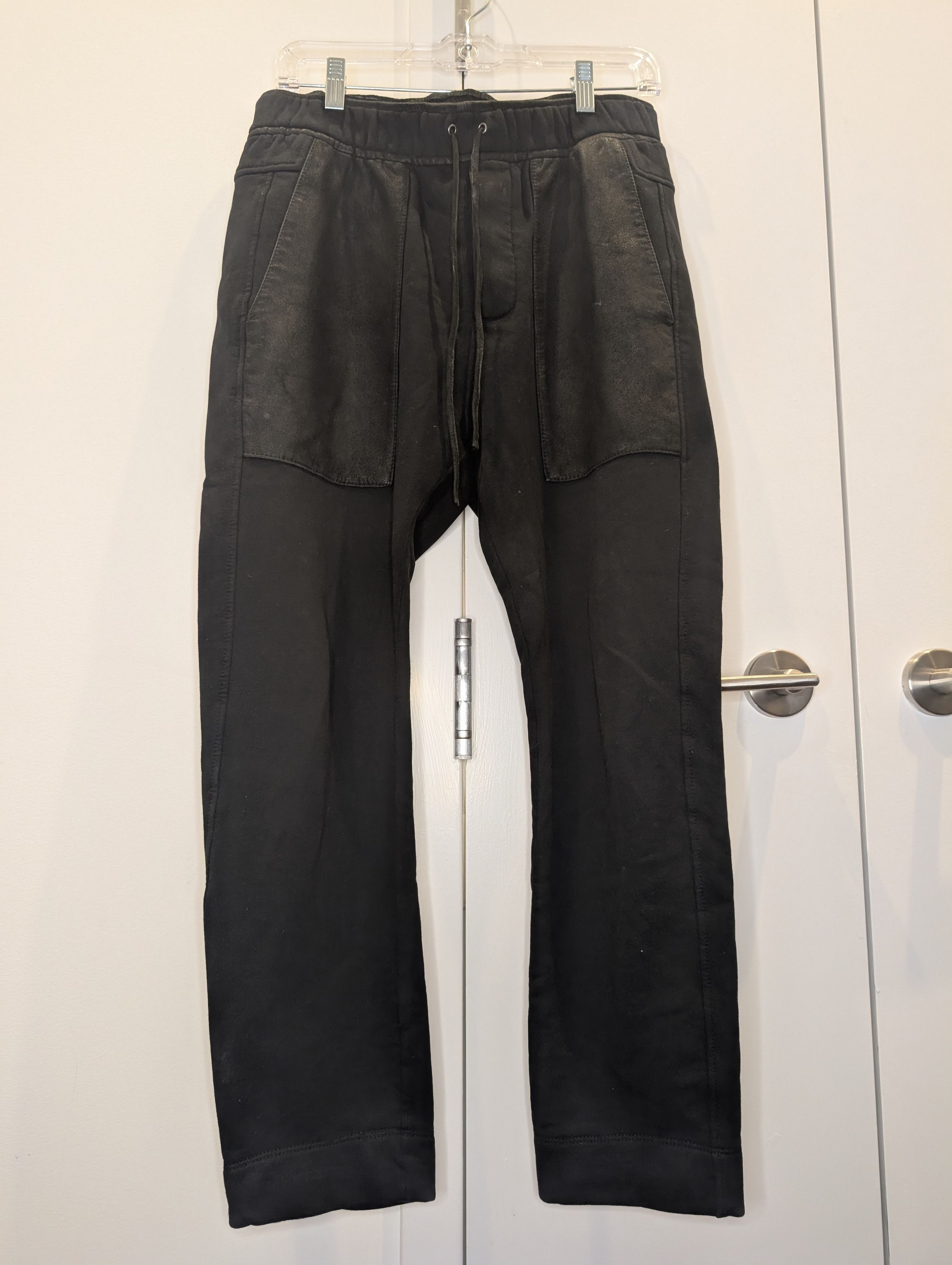 Helmut Lang Helmut Lang Leather Accented Joggers Size US 32 / EU 48 - 1 Thumbnail