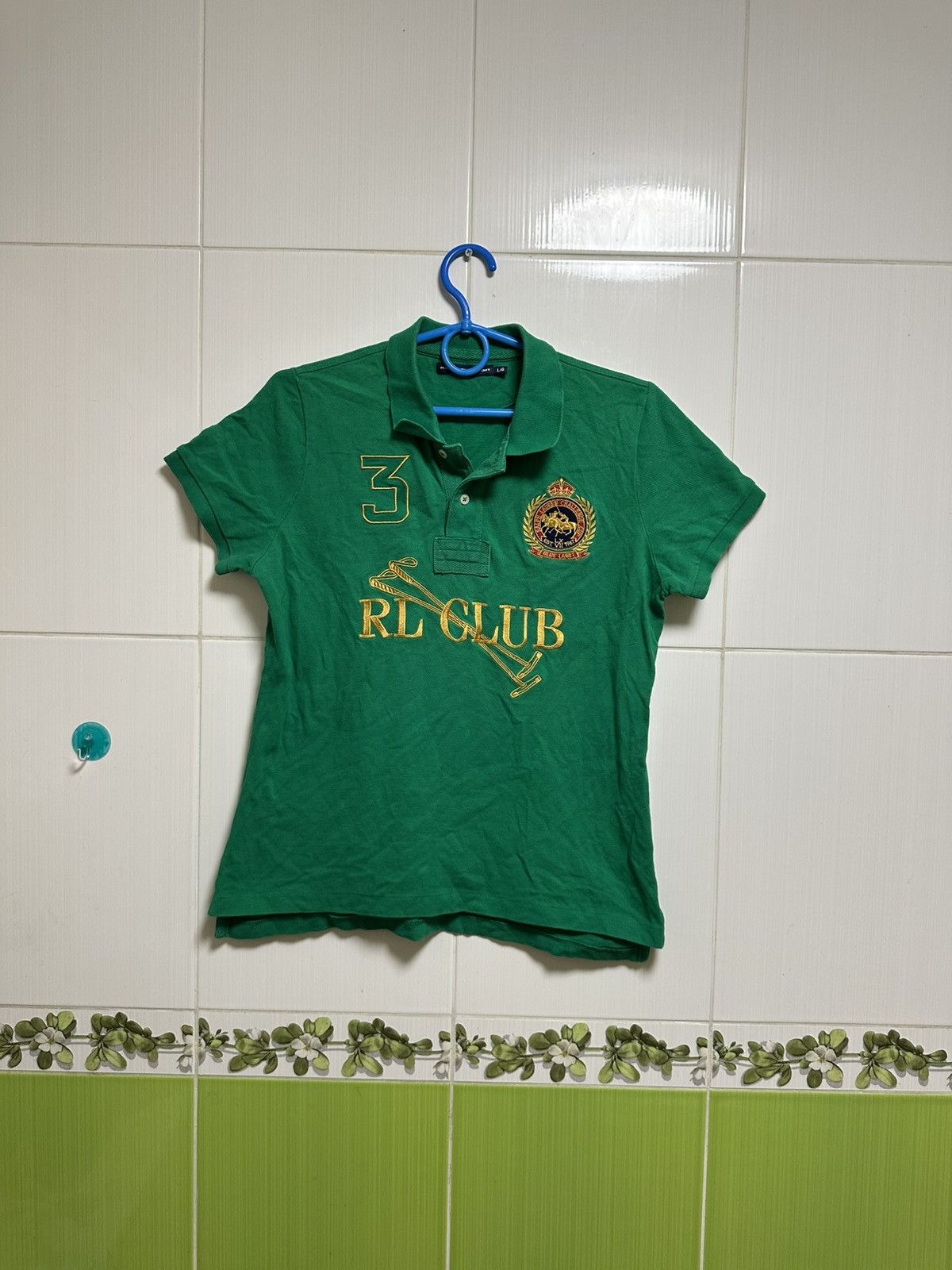 Polo Ralph Lauren × Vintage Ralph Lauren Sport Challenge Cup Green Cotton Polo Women's Size L / US 10 / IT 46 - 1 Thumbnail
