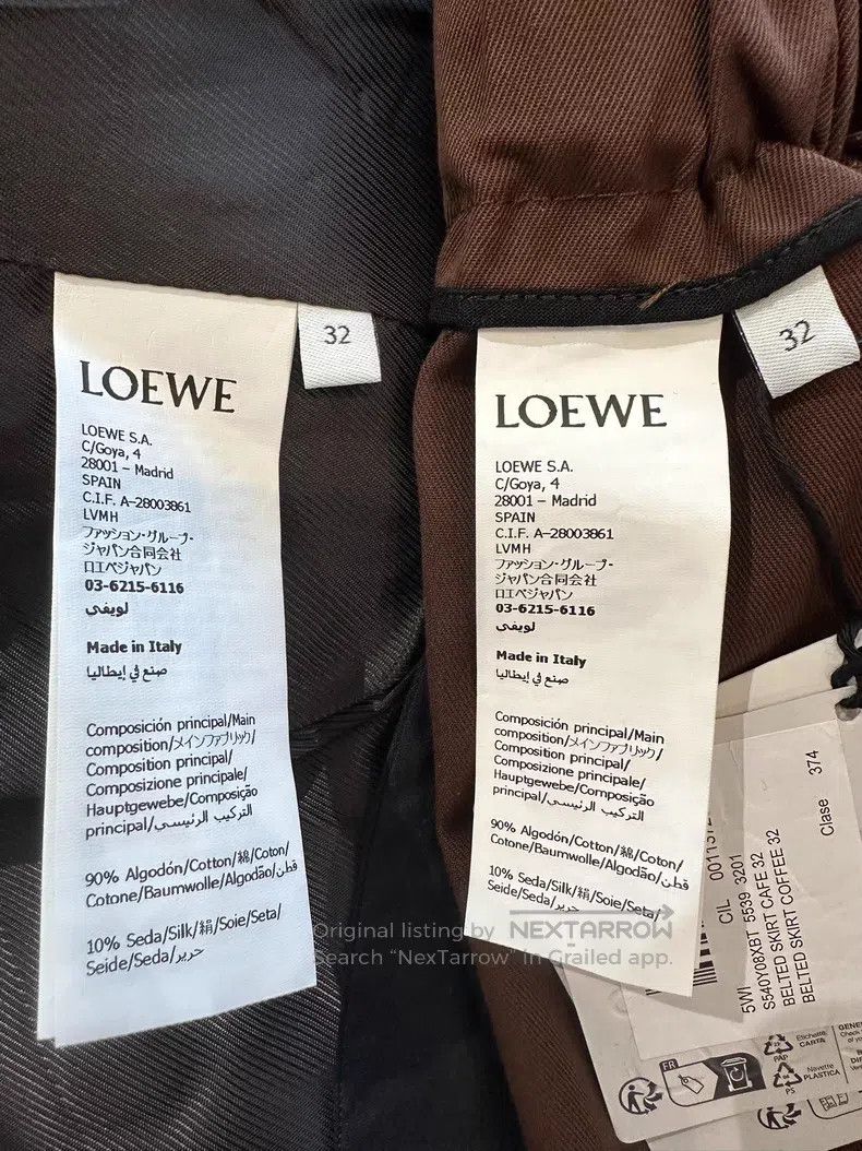 Loewe Loewe 25 Year Show Model Brown Short Coat and Skirt Set Size 4XL / US 24-26 - 9 Thumbnail
