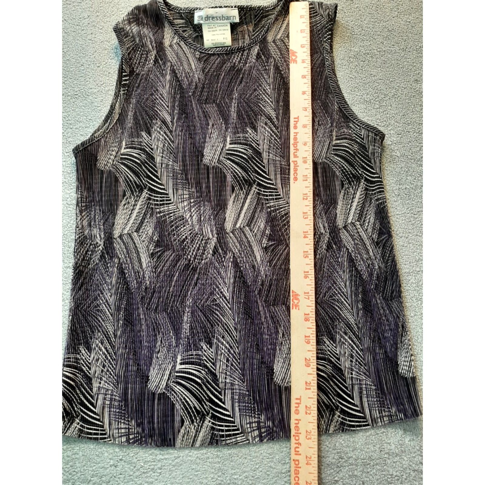 Vintage Dress Barn Blouse Womens Small S Sleeveless Top Purple Ruffled Polyester Size S / US 4 / IT 40 - 3 Thumbnail