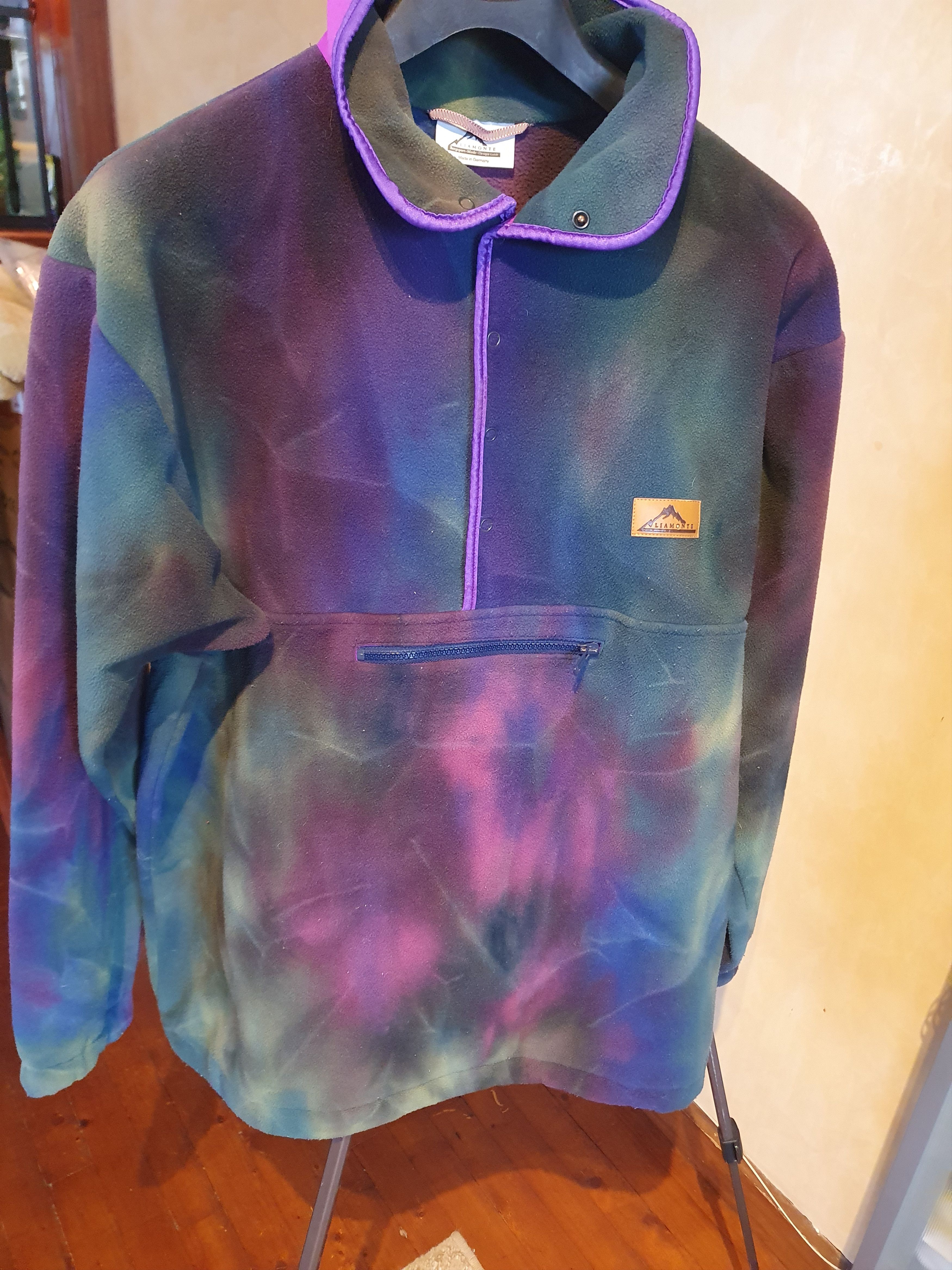 Vintage Liamonte Fleece T-snap Vintage Space Tye Dye sz XL Size US XL / EU 56 / 4 - 10 Thumbnail