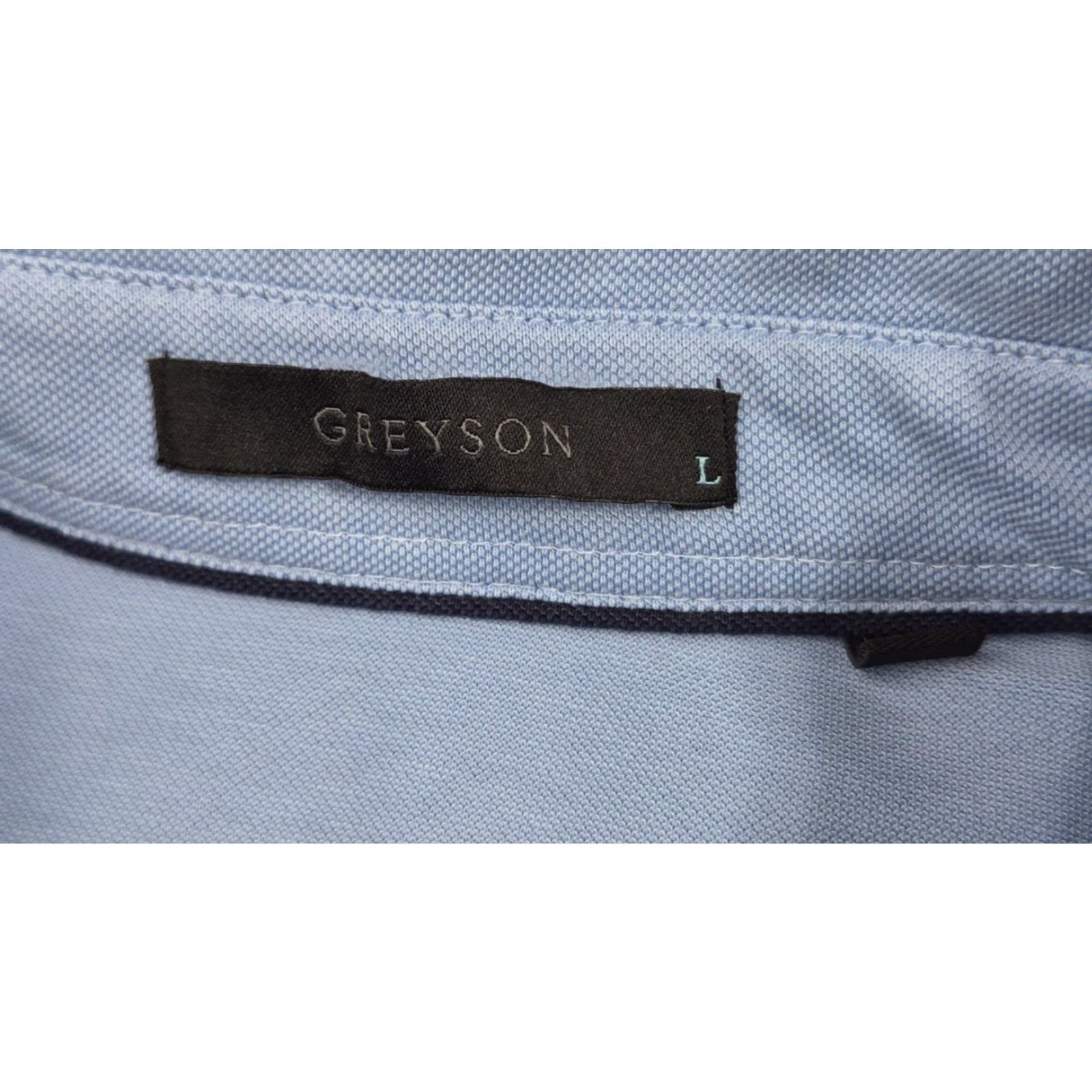 Vintage Greyson Golf Polo Shirt Mens Large Blue Solid Performance Stretch Knit Polo Shirt Size US L / EU 52-54 / 3 - 5 Thumbnail