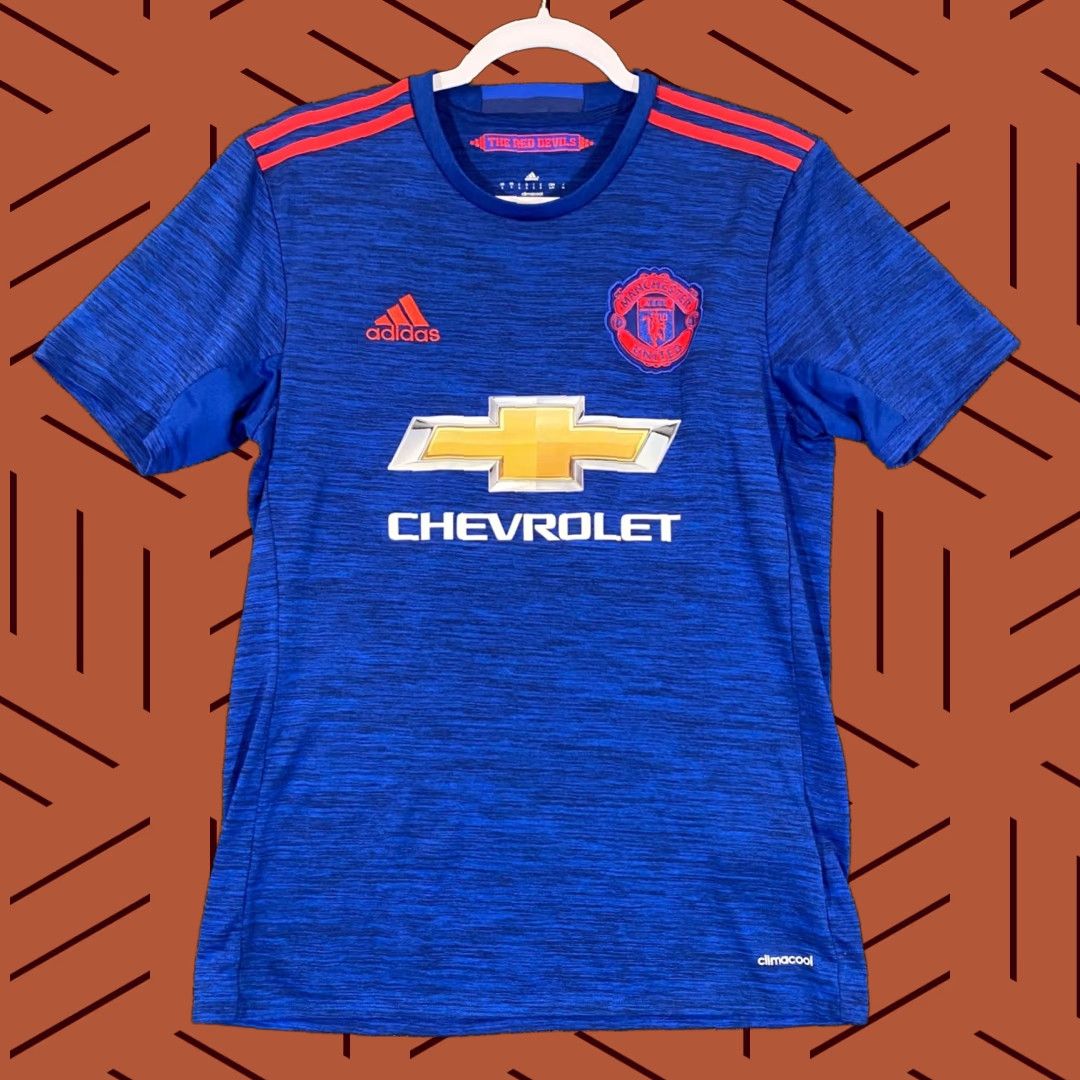Adidas Adidas Jersey MUFC Red Devils Soccer Shirt Mens Small Blue Short Sleeve Size US S / EU 44-46 / 1 - 1 Thumbnail