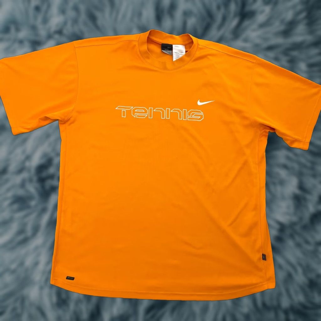 Nike VINTAGE Nike Court Shirt Adult Extra Large Orange Tennis Crew Neck Swoosh Men XL Size US XL / EU 56 / 4 - 1 Thumbnail