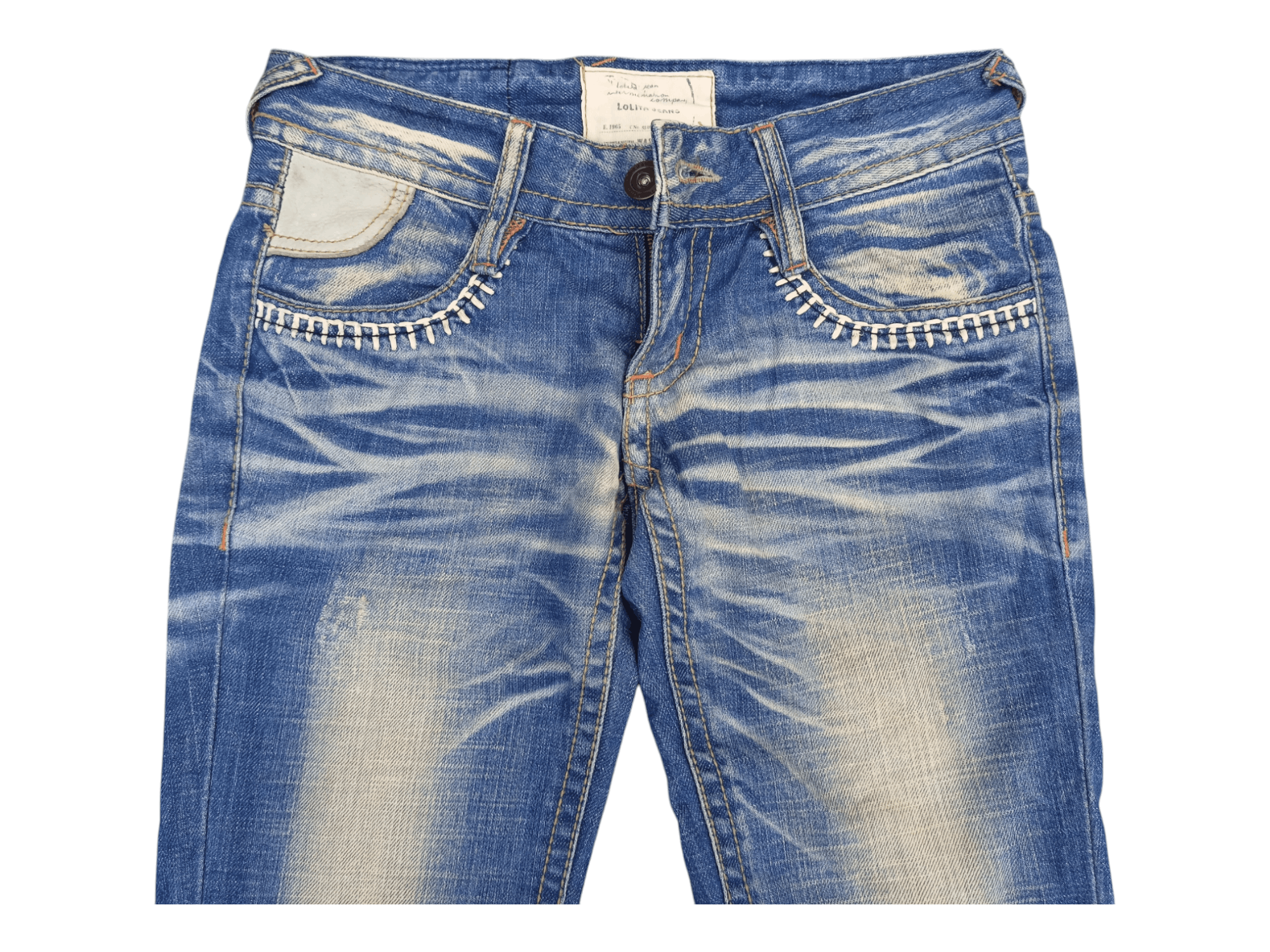 Japanese Brand LOLITA Zipper Back Pocket Low Rise Flare Jeans Size US 26 / EU 42 - 7 Thumbnail