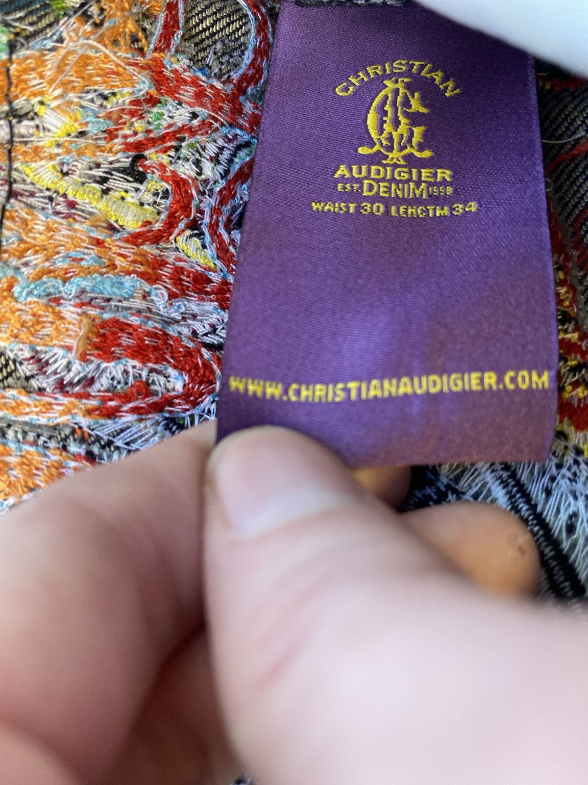 Christian Audigier Rare Christian Audigier Virgin Mary Jeans 34 Size US 34 / EU 50 - 7 Thumbnail