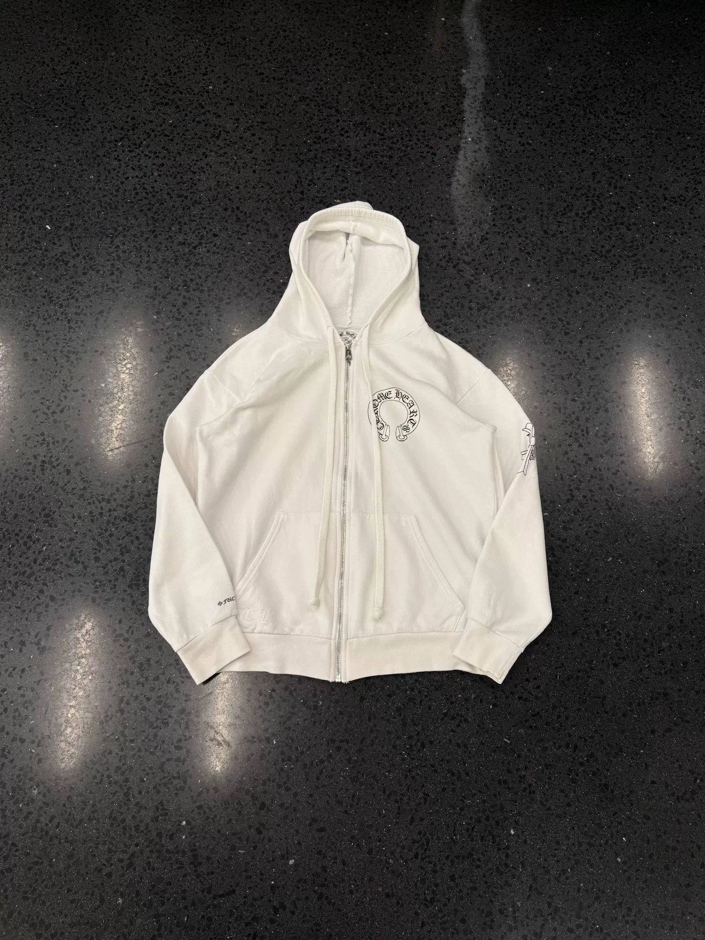 Chrome Hearts Chrome Hearts White Zip Hoodie with Prints Size US L / EU 52-54 / 3 - 1 Thumbnail