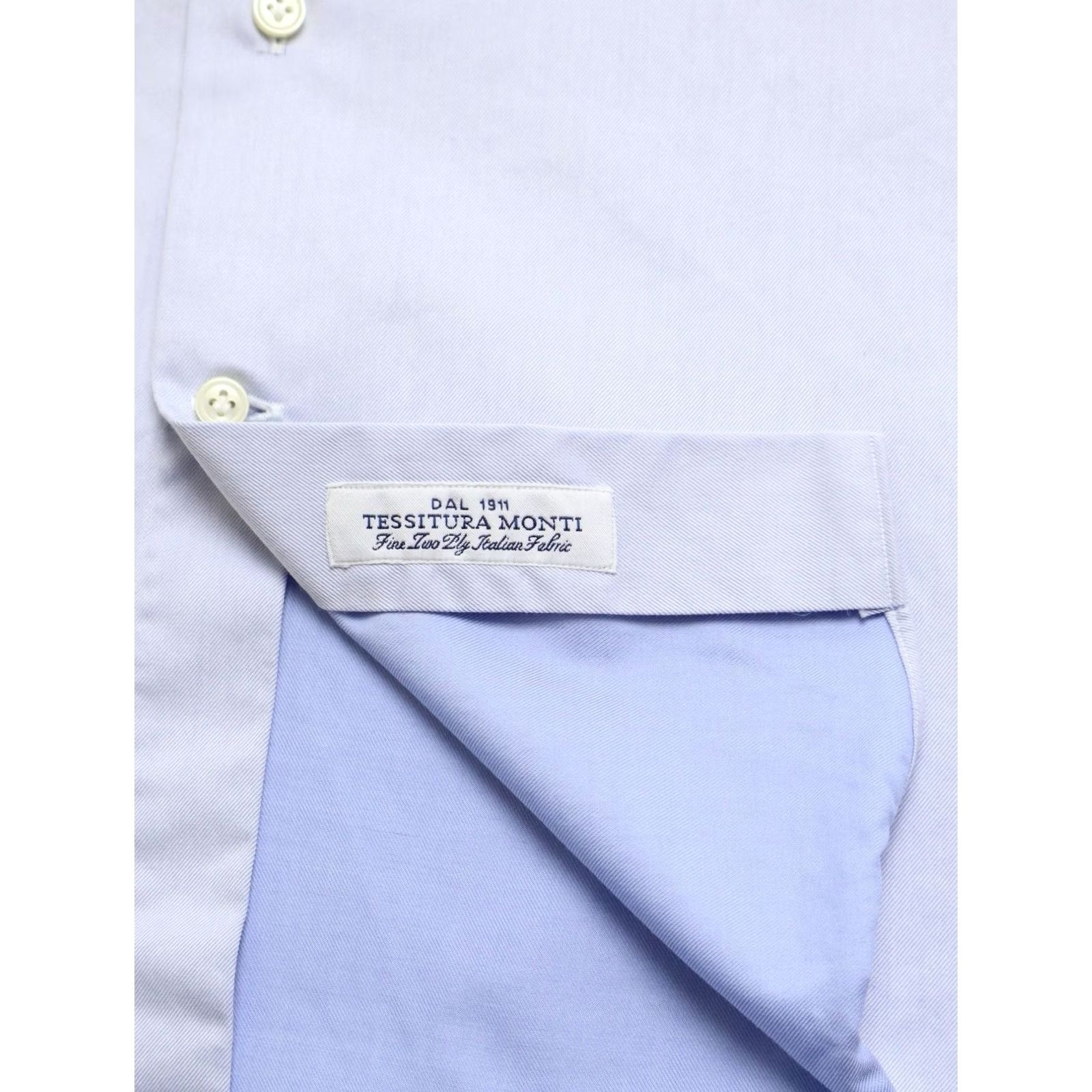 Suitsupply SUITSUPPLY Slim Fit Formal Shirt Men's LARGE Blue Spread Collar Button Up Size 42R - 7 Thumbnail