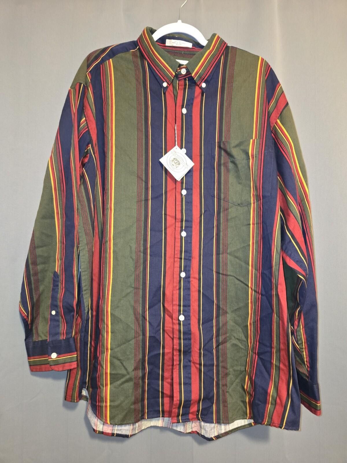 John Ashford John Ashford Sport Long Sleeve Green Striped Shirt XXL Size US XXL / EU 58 / 5 - 1 Thumbnail