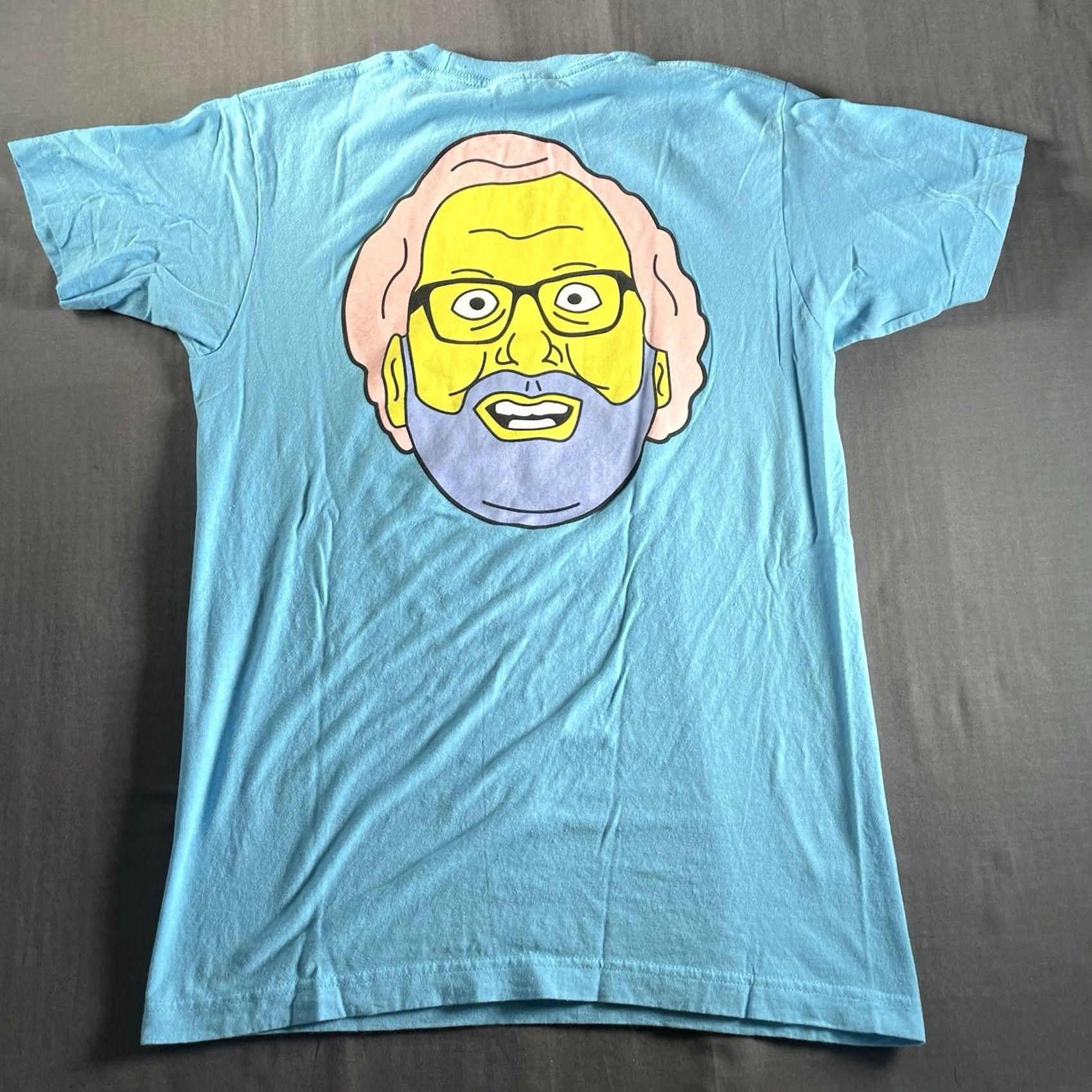 Tultex Tim and Eric Shirt Mens M Show Yellow Faces Tultex Blue Adult Swim Graphic Print Crew Neck Short Sleeve T-Shirt Size US M / EU 48-50 / 2 - 3 Thumbnail