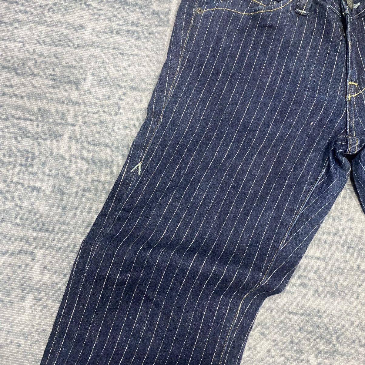 Japanese Brand Flared🔥 Agave Nectar Striped Jeans Bootcut Cowboy 90s Lgb Size US 31 - 6 Thumbnail