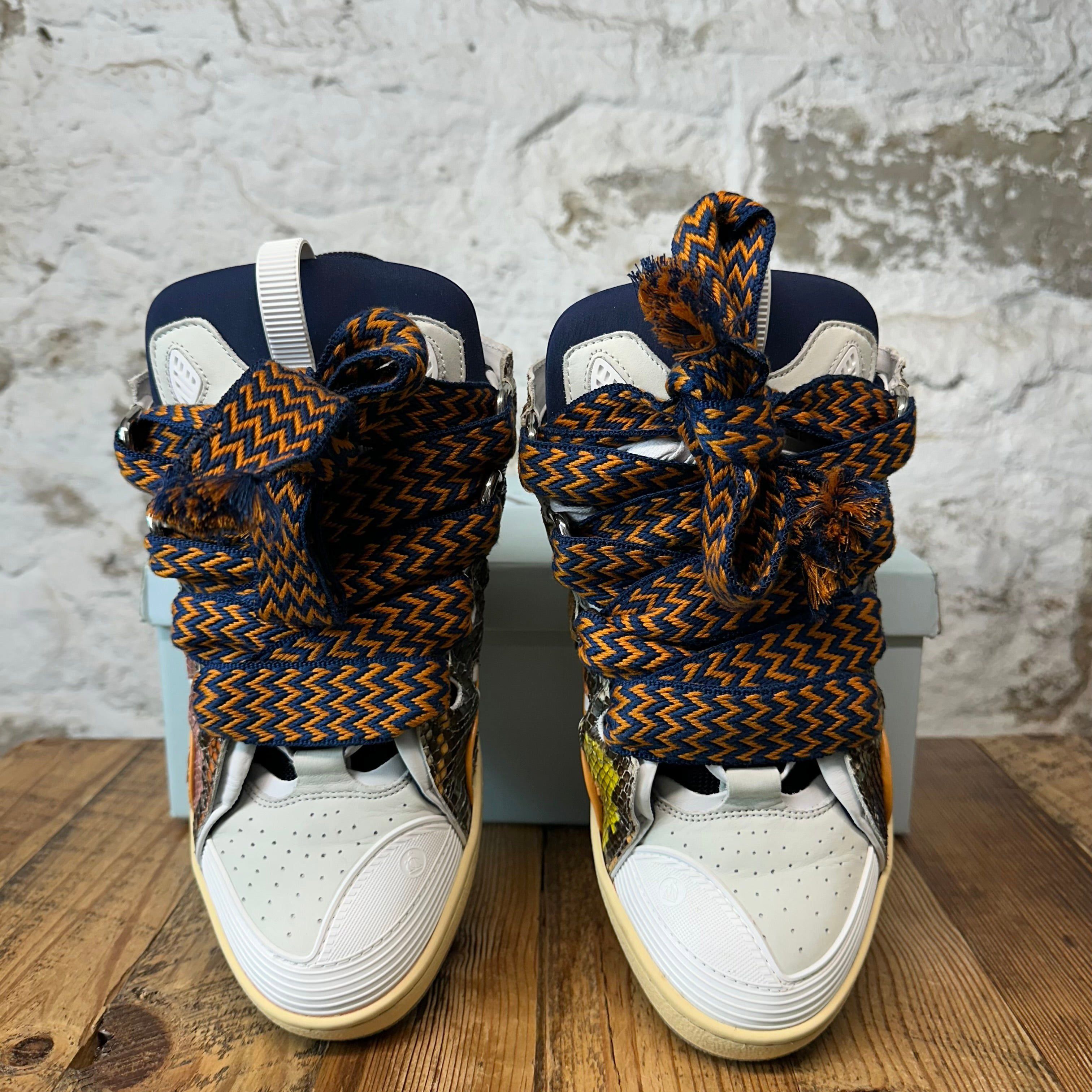 Lanvin Lanvin Curb Multicolor Snakeskin Sneaker Sz 12 (45) Size US 12 / EU 45 - 3 Thumbnail
