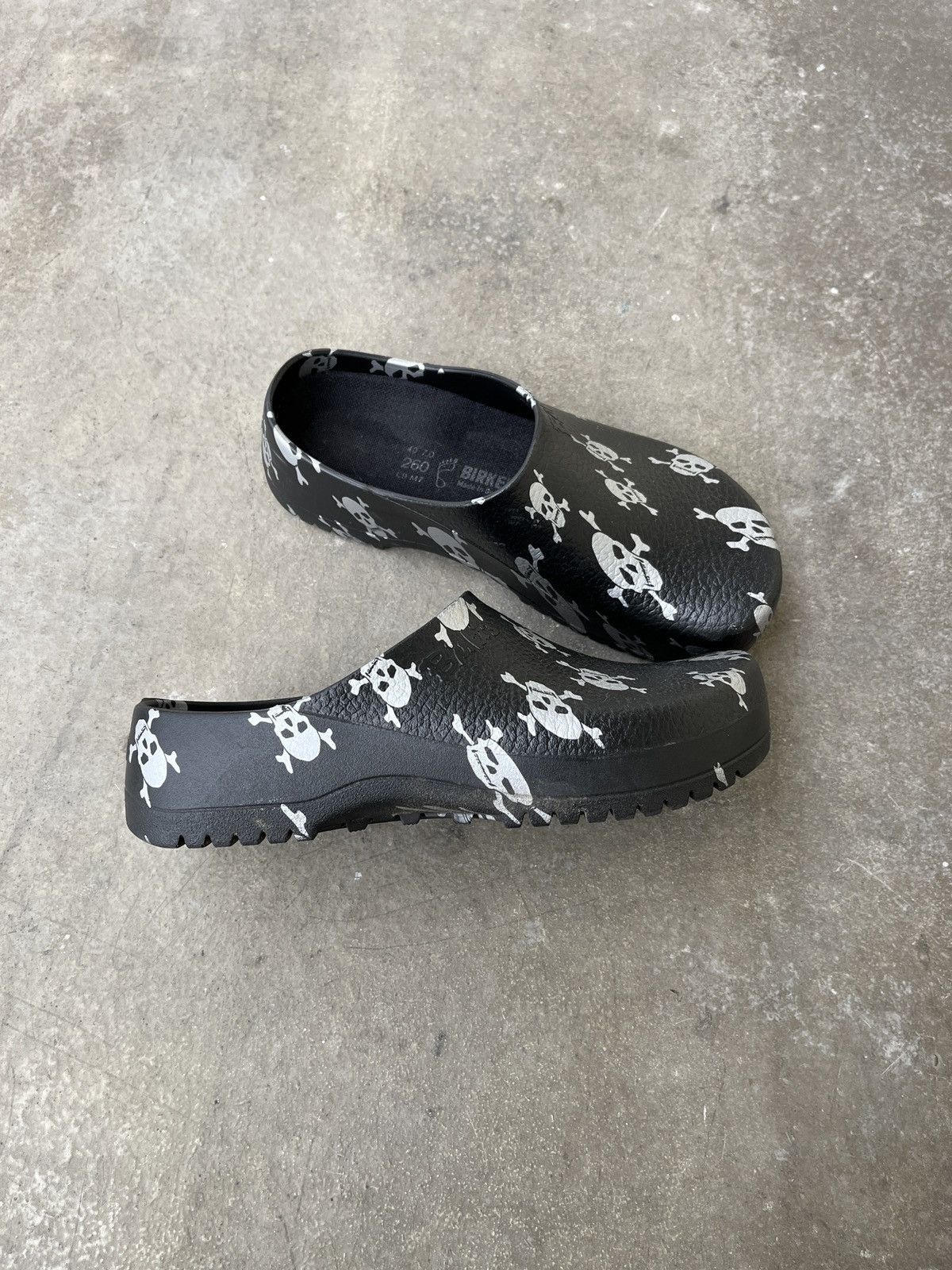 Birkenstock Streetwear Vintage Birkenstock Birkis Skull Cross bones Slip On Grailed