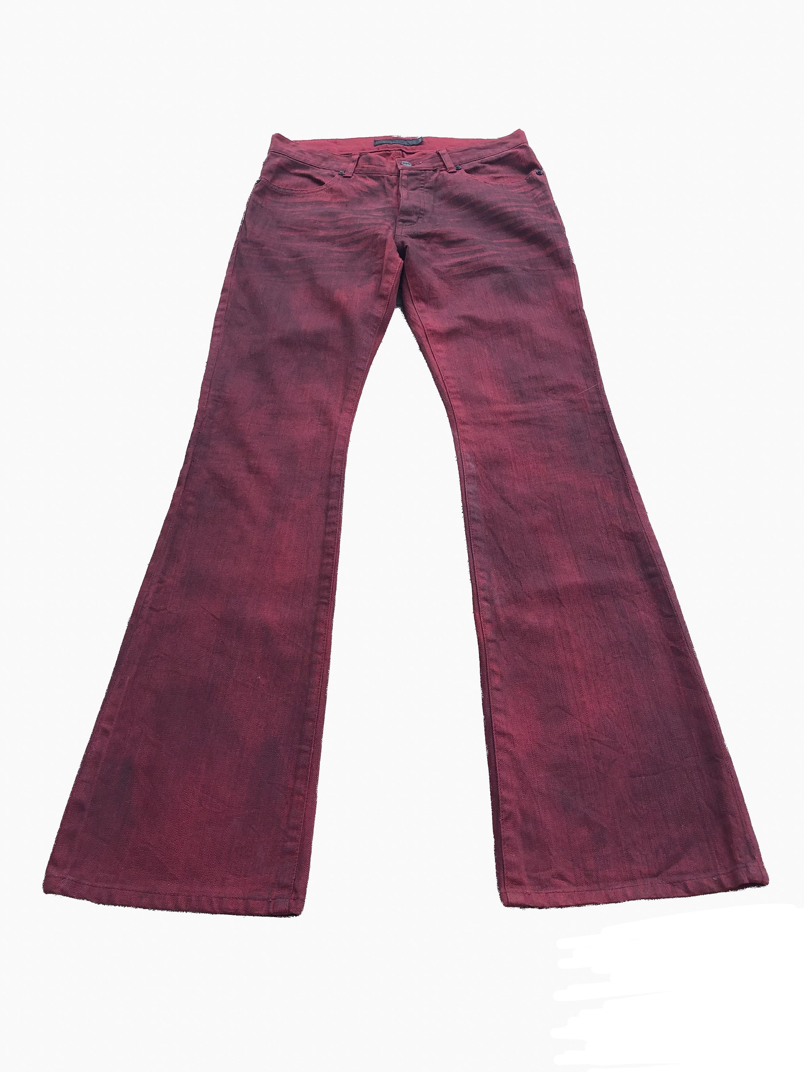 GOSTAR DE FUGA × If Six Was Nine × Le Grande Bleu (L.G.B.) Gostar de fuga Red Clawmark flared denim Size US 30 / EU 46 - 1 Thumbnail