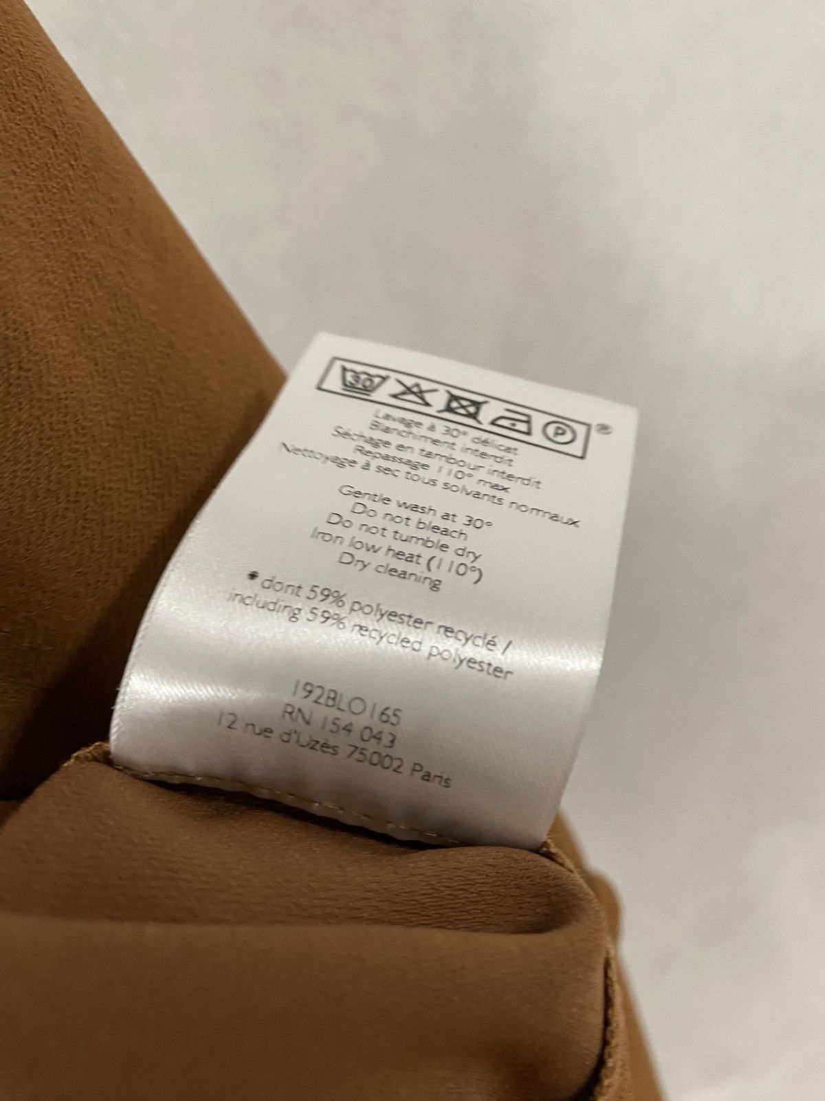 Sezane Sezane Brown Viscose Long Sleeve Bianca Noisette NWT Blouse Size M / US 6-8 / IT 42-44 - 7 Thumbnail