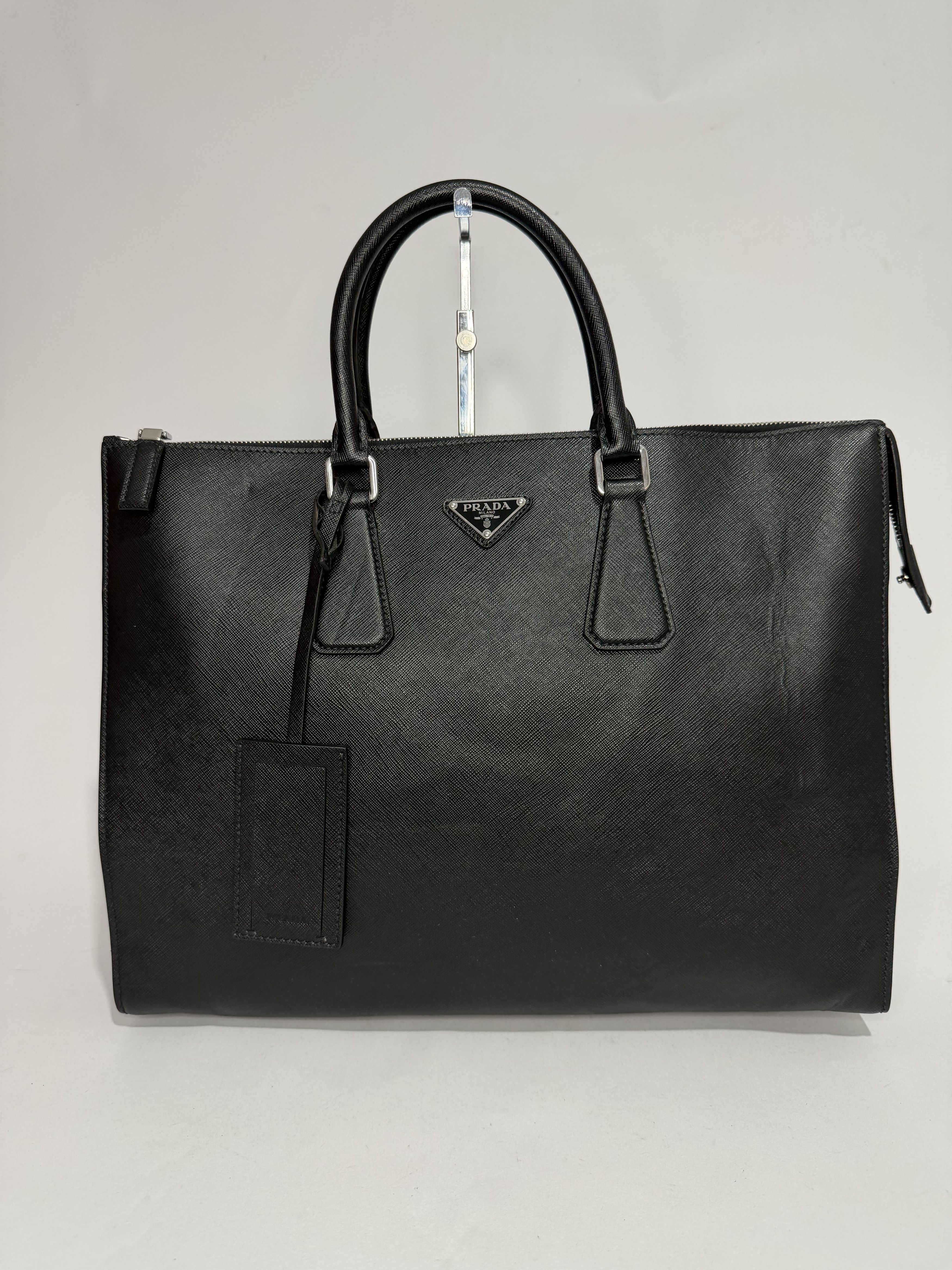 Prada Prada Black Saffiano Leather Large Tote Bag / Briefcase Size ONE SIZE - 1 Thumbnail