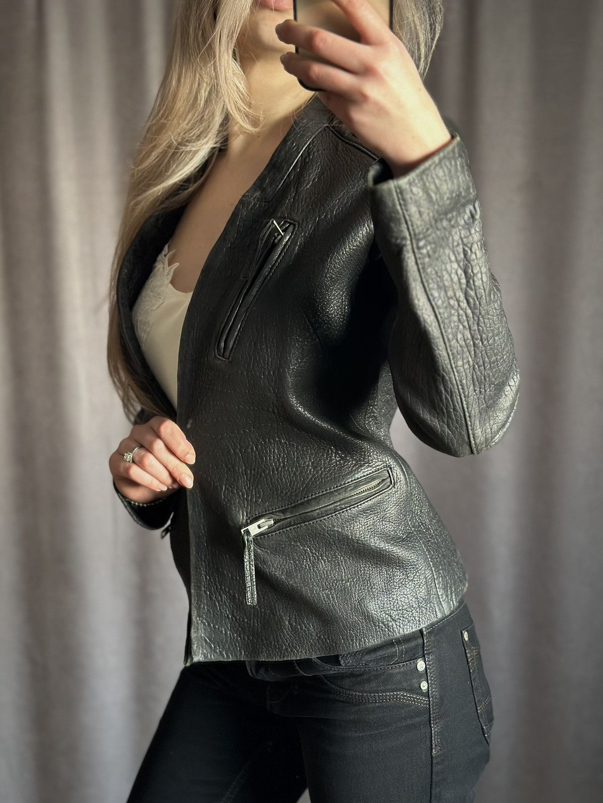Allsaints Vintage Allsaints Leather Jacket Opium Rick Owen’s Style 90 Size M / US 6-8 / IT 42-44 - 2 Thumbnail