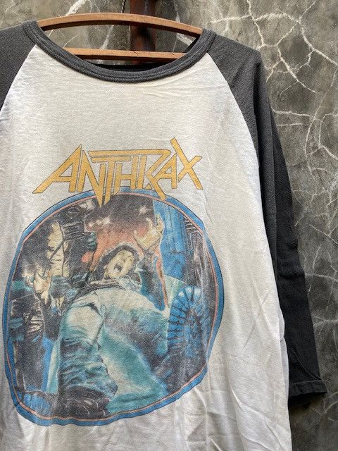 image of Band Tees x Vintage 1986 Anthrax Spreading The Disease Vintage T-Shirt in White, Men's (Size Medium