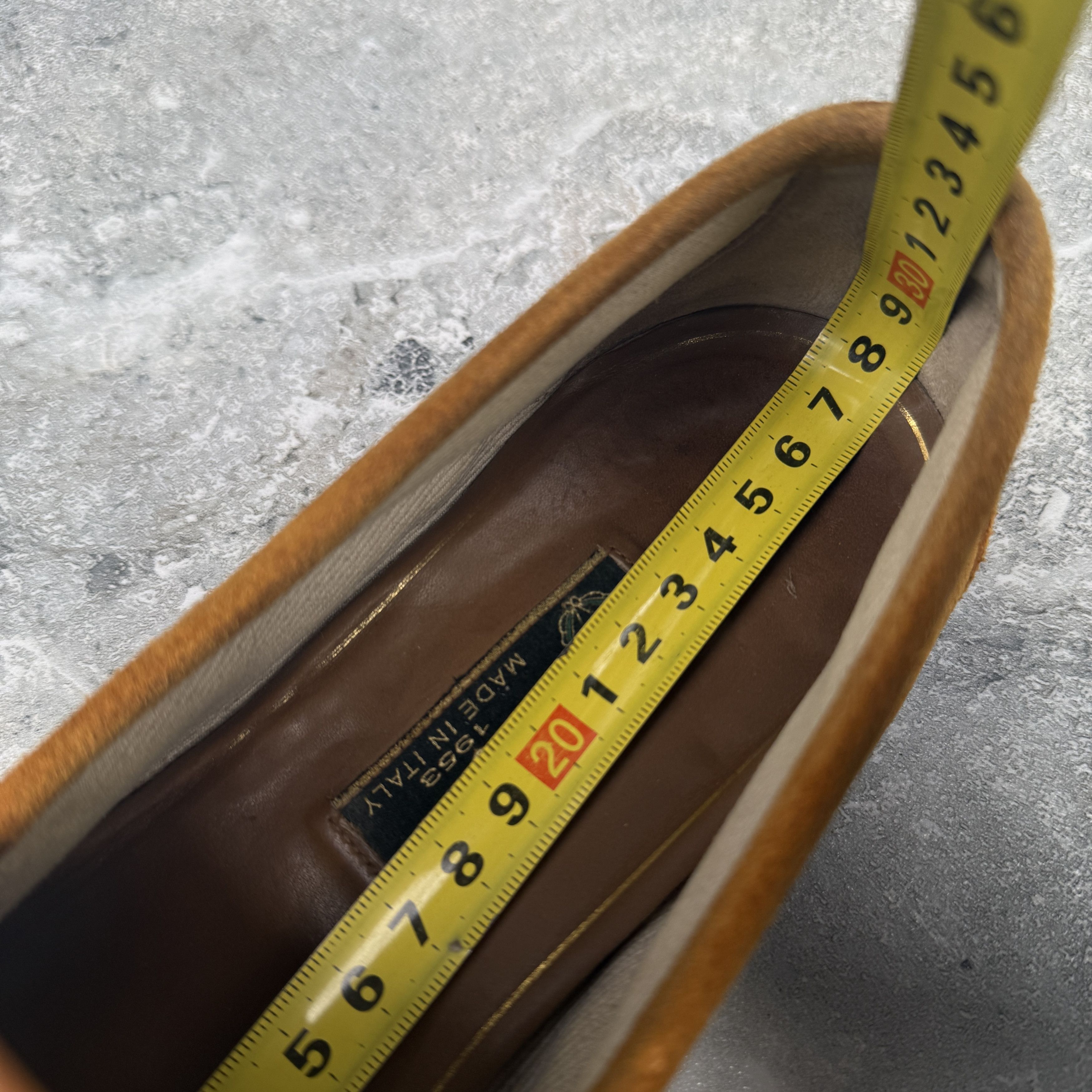 Gucci Gucci 1953 Horsebit Loafer Heels Mustard Suede Size US 9.5 / EU 42-43 - 11 Thumbnail