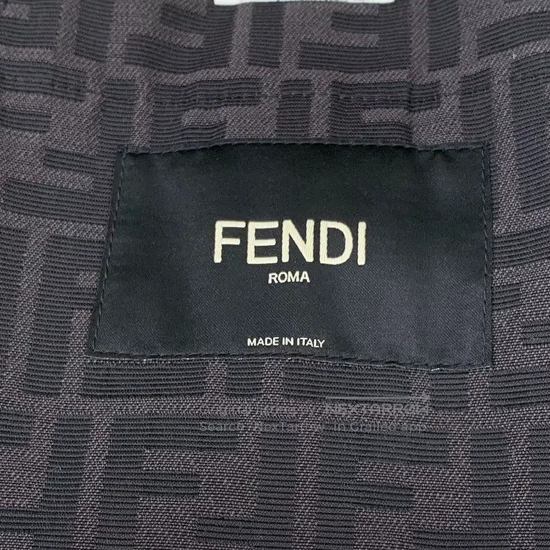 Fendi Fendi Black Logo Lining Monogram Print Hooded Zipper Leath Size US S / EU 44-46 / 1 - 5 Thumbnail