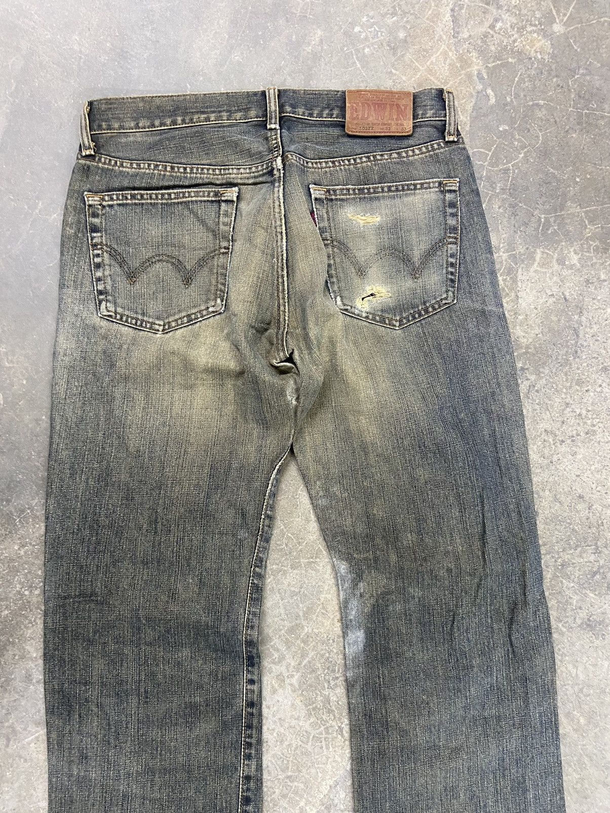 Beauty Beast Vintage Edwin Jeans Distressed Denim if 6 was 9 edwin 505ZZ Size US 33 - 7 Thumbnail
