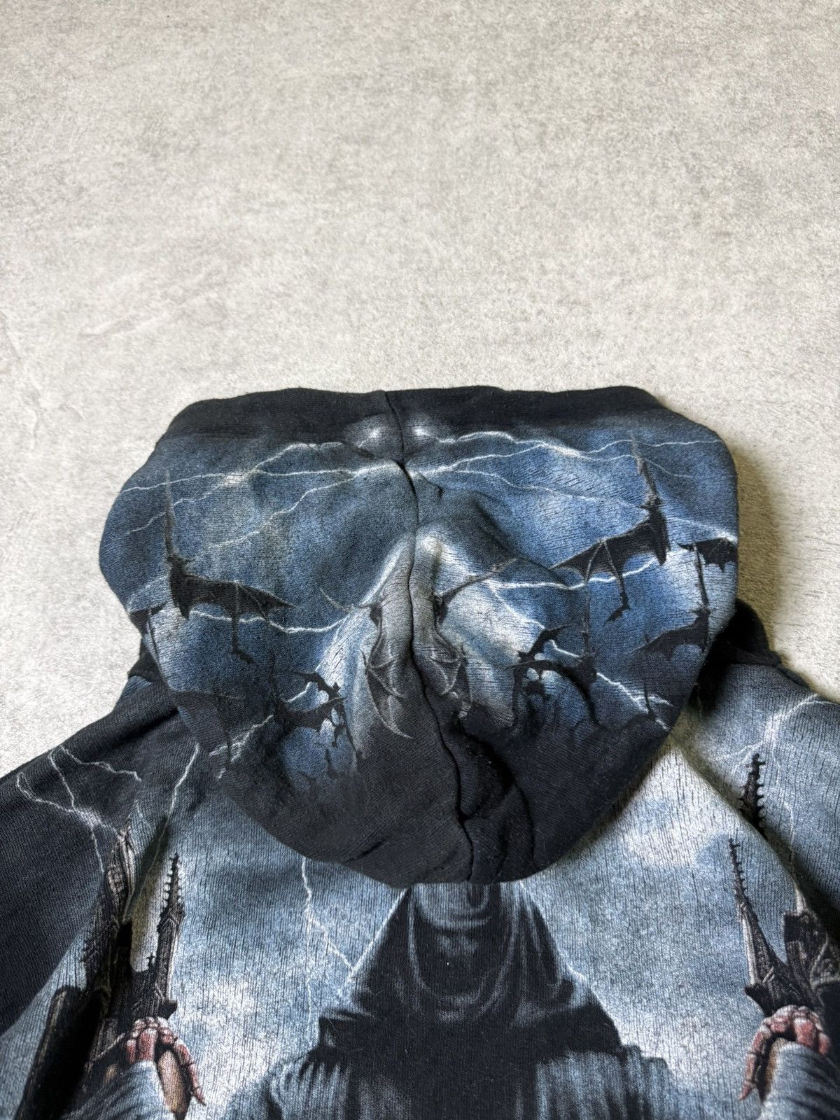 If Six Was Nine Vintage LGB IfSixWasNine Style Skull Print Spiral Hoodie Size US XL / EU 56 / 4 - 17 Thumbnail