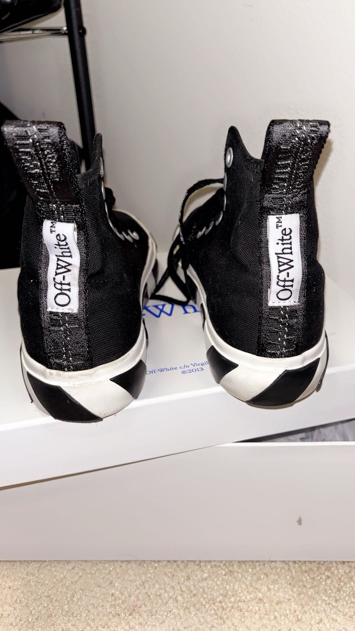 Off-White off-white vulcanized mid canvas black/white Size US 8 / IT 38 - 4 Thumbnail