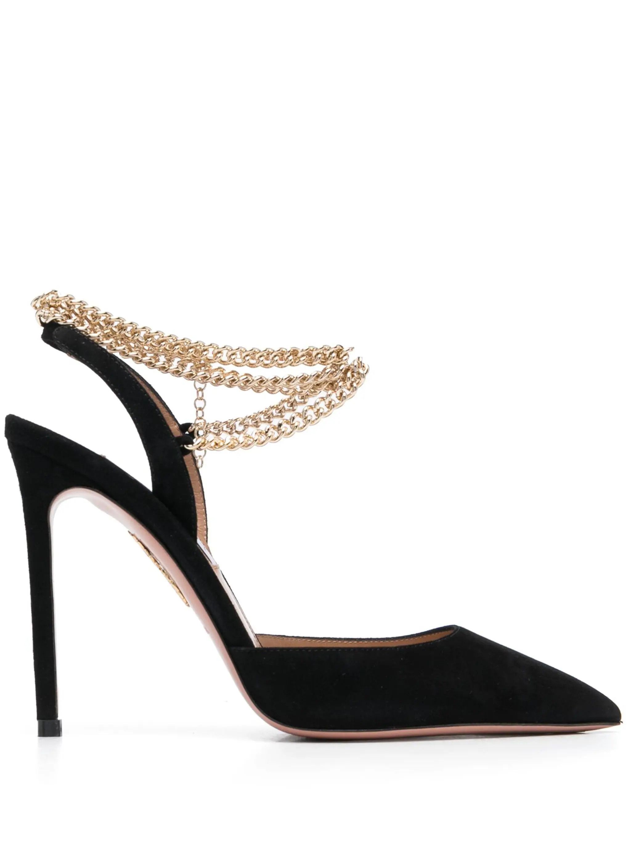 Aquazzura o1srvl11e1024 Heel in Black Size US 7 / IT 37 - 2 Thumbnail