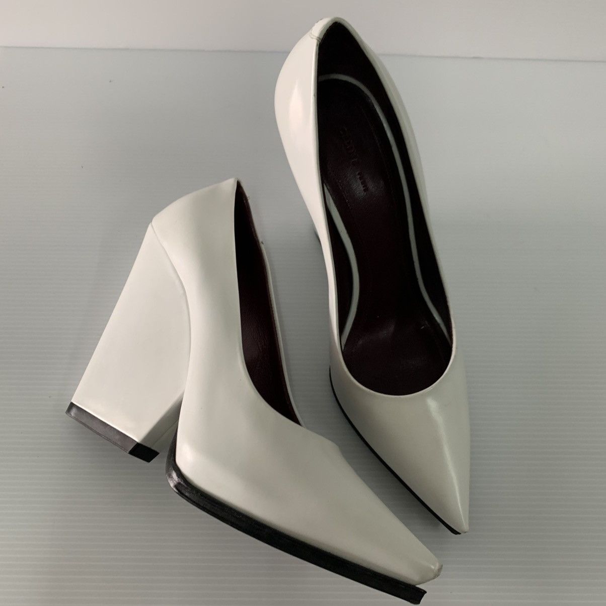 Celine Celine Leather White Wedges Shoes Size US 7 / IT 37 - 1 Thumbnail