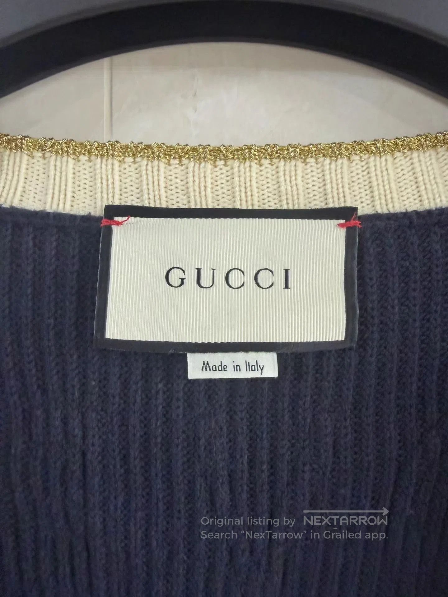 Gucci Guicci Gold Thread Pearl Button Cardigan| Size US XS / EU 42 / 0 - 3 Thumbnail