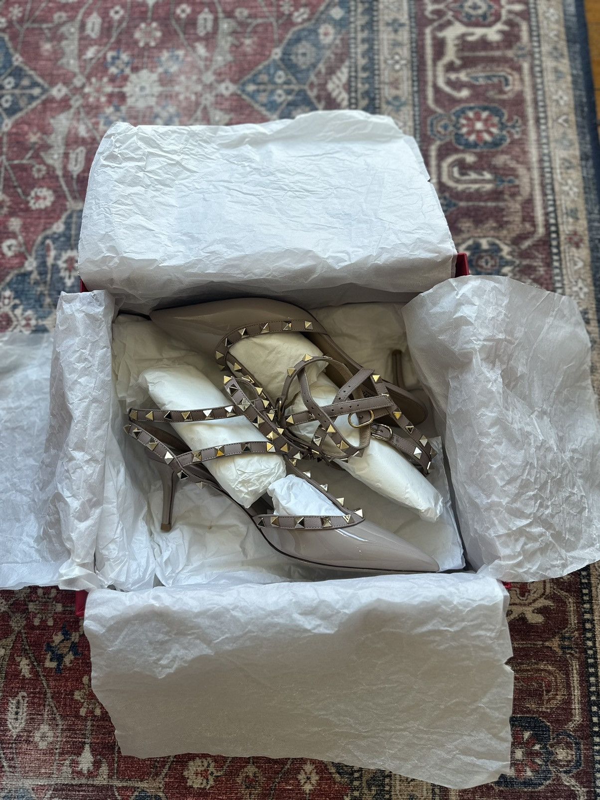 Valentino Valentino Rockstud Caged Heel 65mm Size US 8.5 / IT 38.5 - 7 Thumbnail