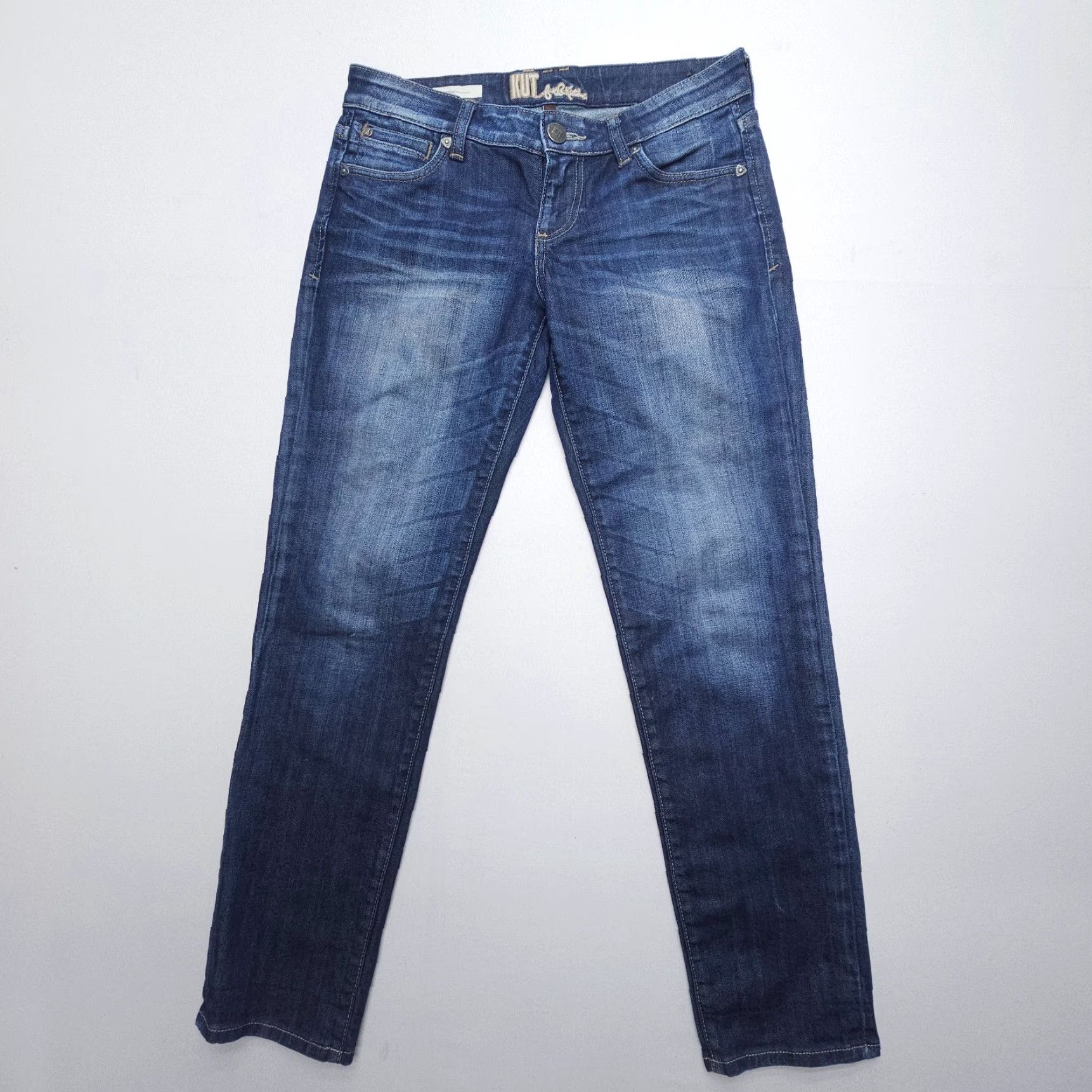 Vintage VINTAGE Kut from the Kloth Catherine Boyfriend Jeans Womens 2 Regular Dark Blue Denim 5-Pocket Size 26" / US 2 / IT 38 - 3 Thumbnail