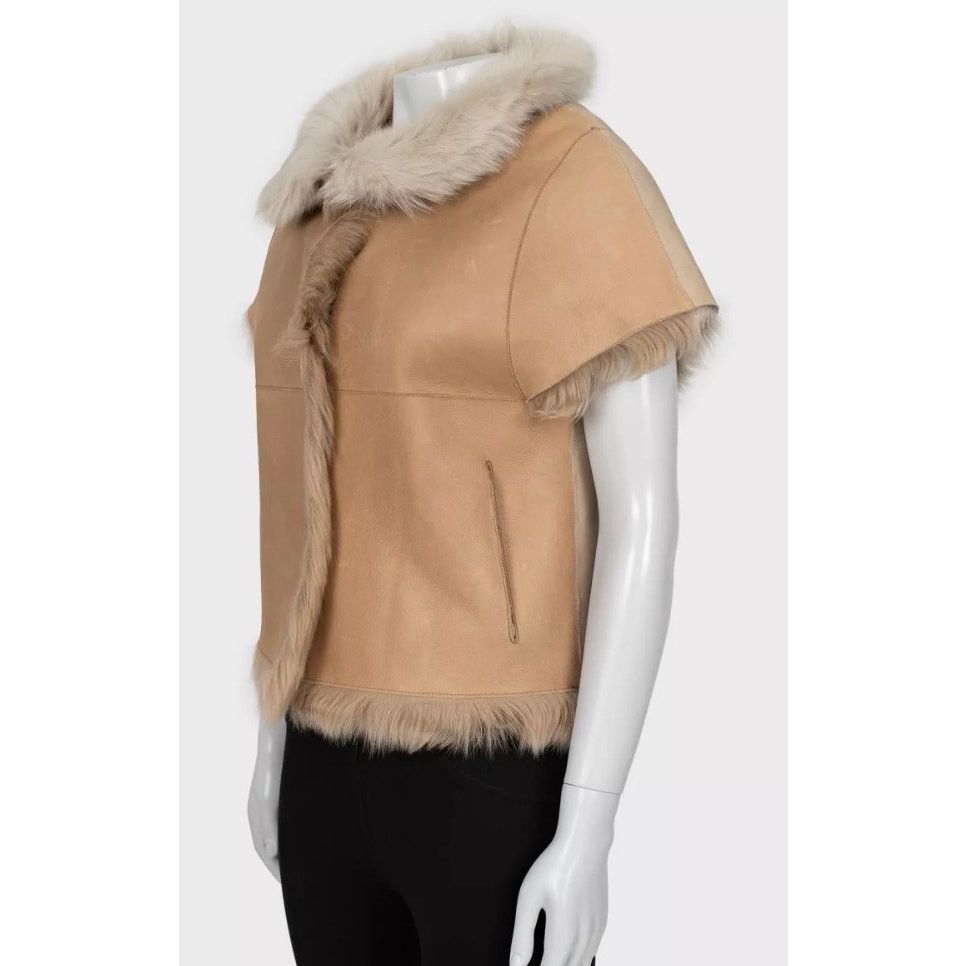 Yves Salomon Yves Salomon Brown Leather Shearling Jacket Sz.36/S Size S / US 4 / IT 40 - 2 Thumbnail