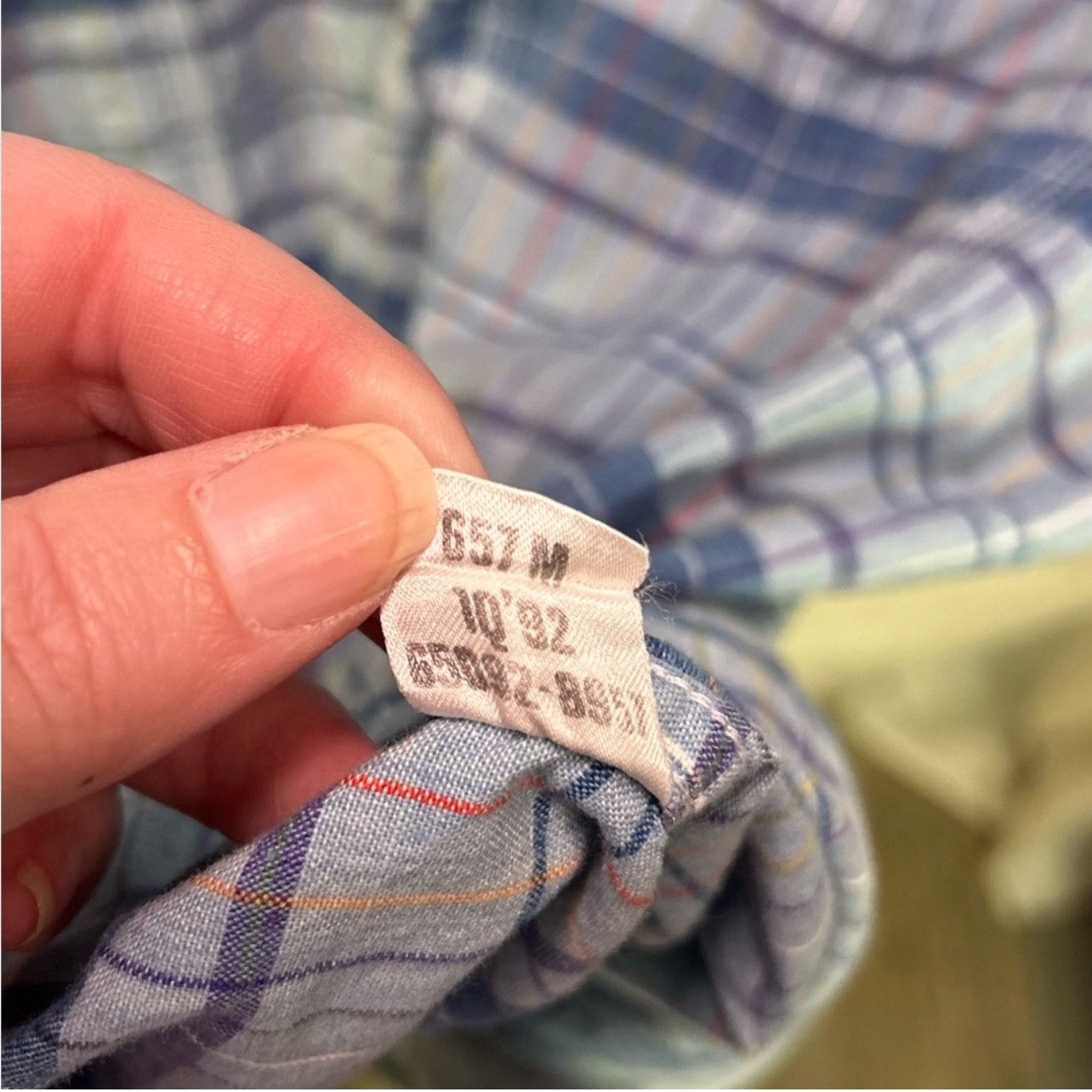 Levi's × Vintage Vintage 90s Levi’s Blue Plaid Button Down Shirt Size XL Size US XL / EU 56 / 4 - 9 Thumbnail