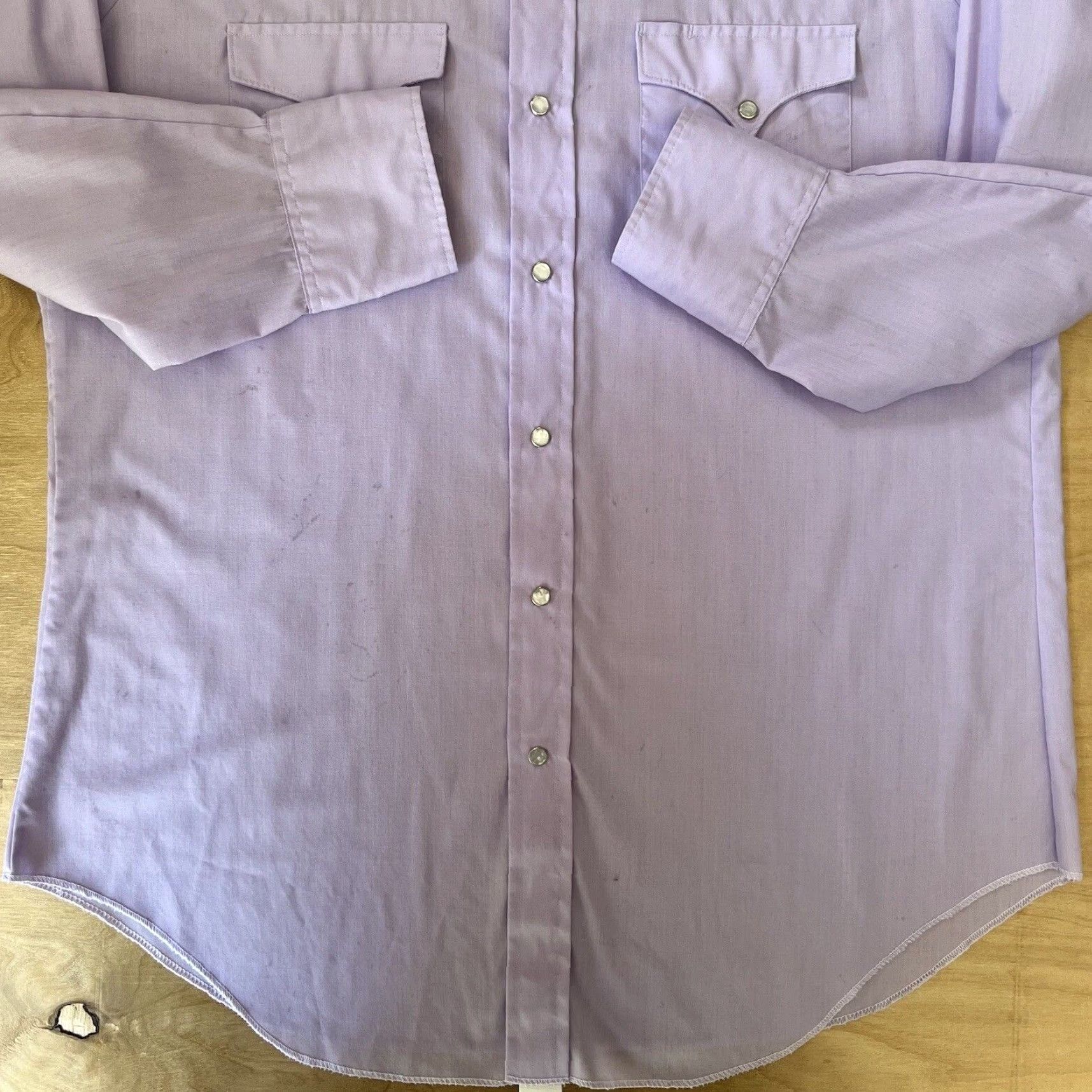 Vintage VINTAGE H Bar C Pearl Snap Shirt 16.5 Purple 80s Western USA Cowboy Shirt Size US XL / EU 56 / 4 - 5 Thumbnail