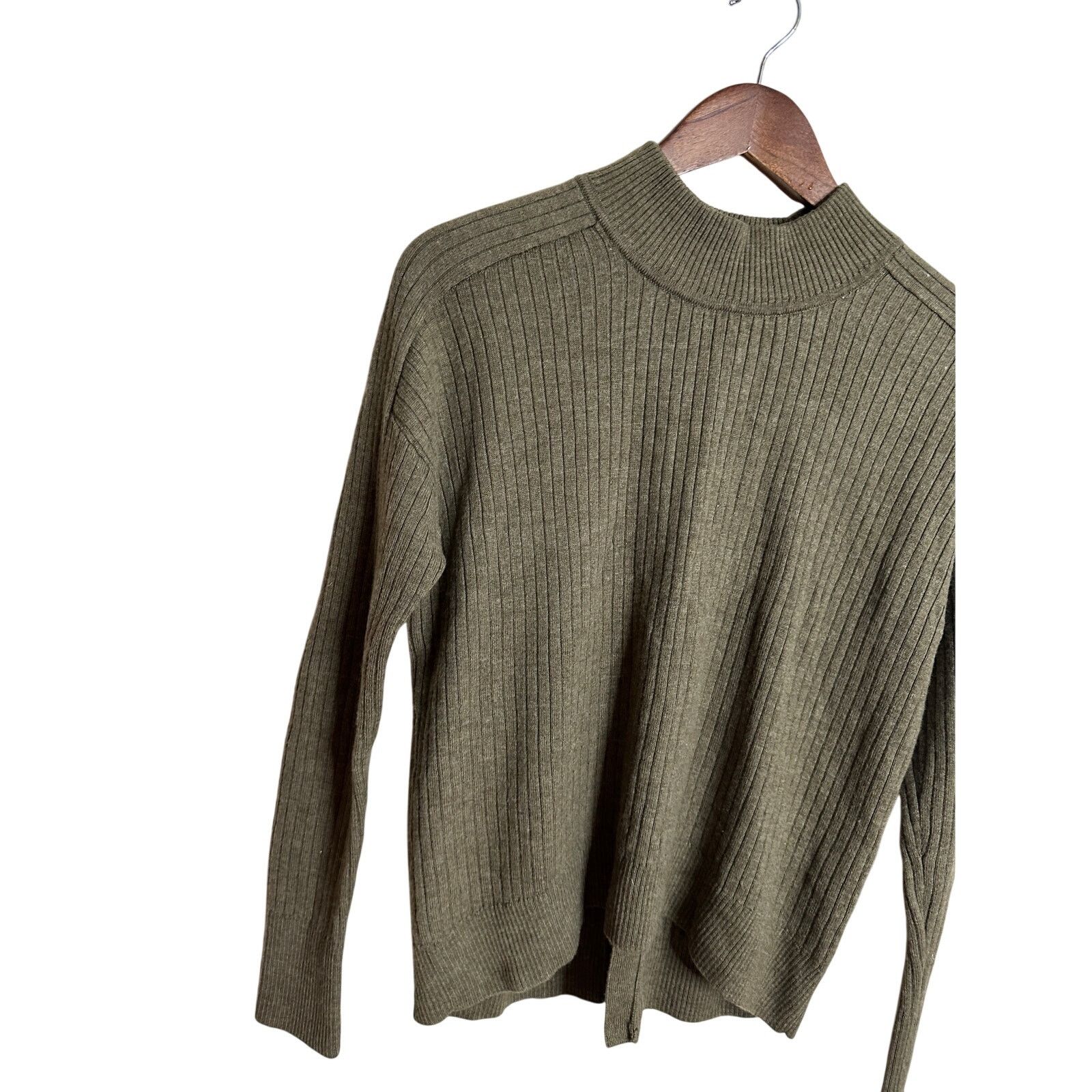Steven Alan Steven Alan Adagio Sweater in Army Green 100% Merino Wool Size S / US 4 / IT 40 - 3 Thumbnail
