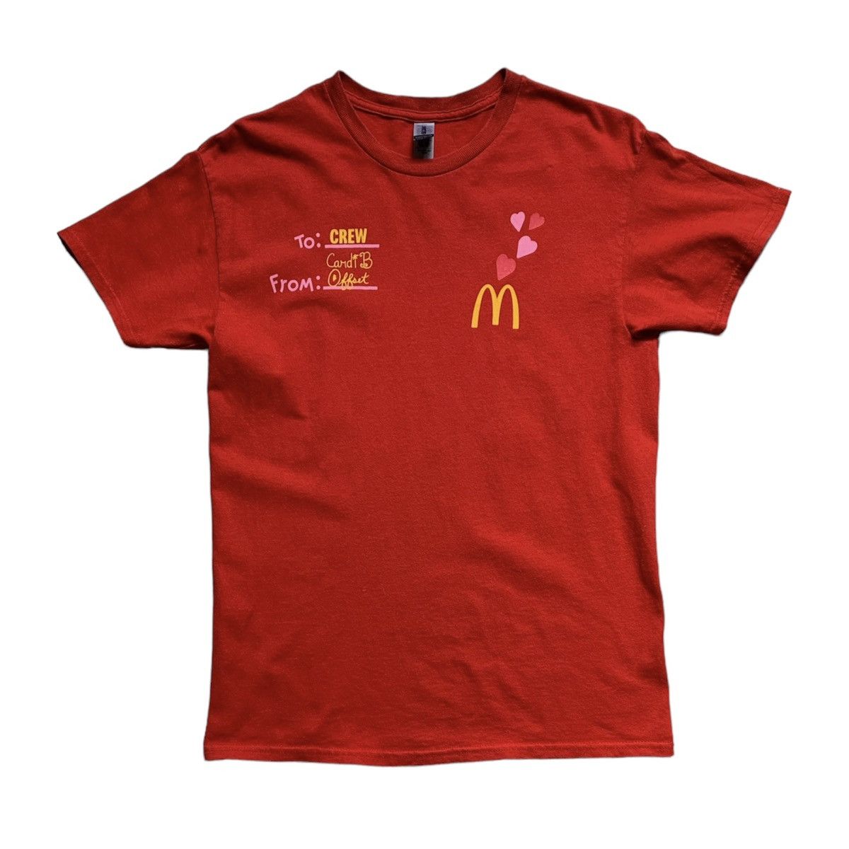 Designer × Rap Tees 2023 McDonalds Cardi B Offset Crew T-Shirt Size US M / EU 48-50 / 2 - 1 Thumbnail