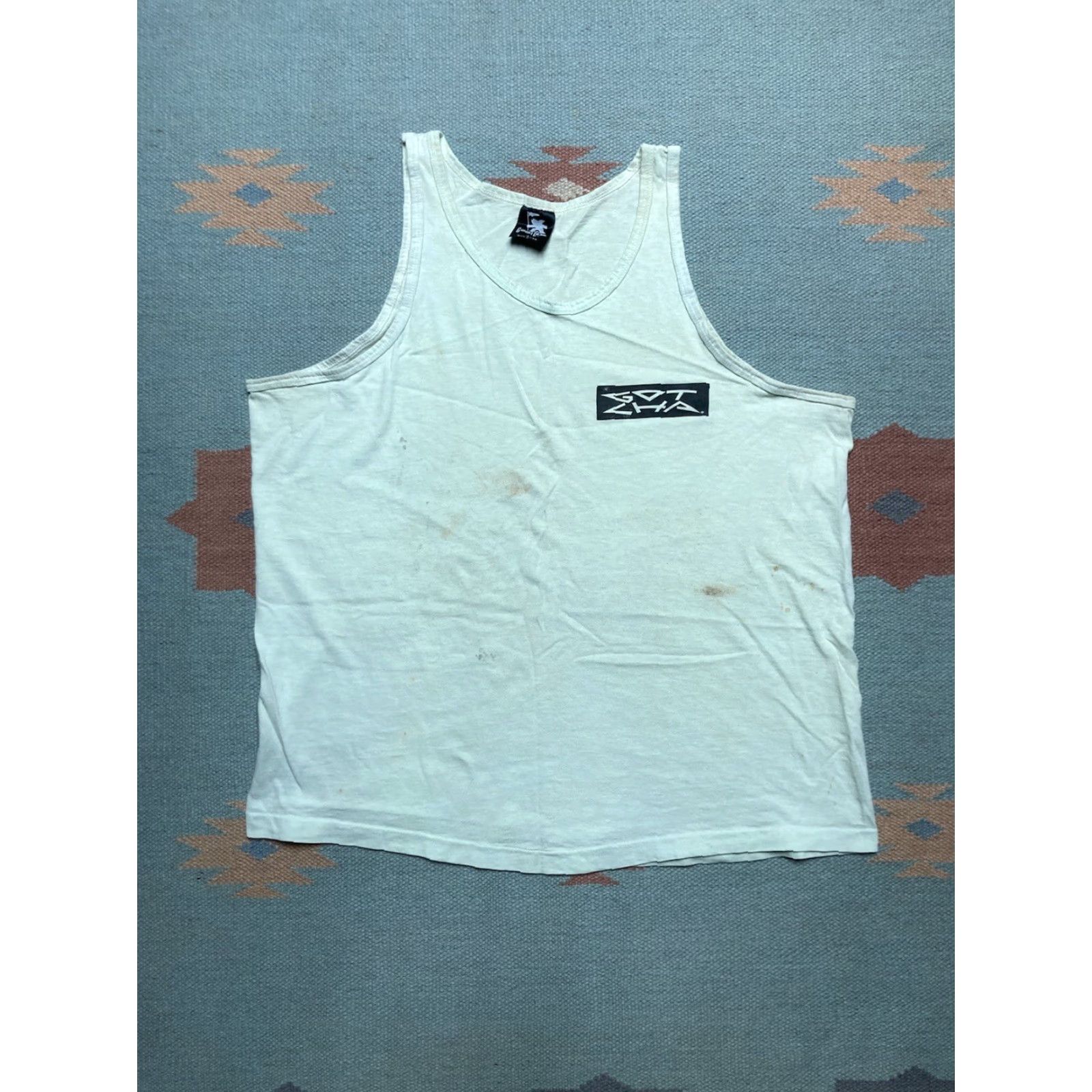 Gotcha VINTAGE 80s Gotcha Sportswear Tank Top Sleeveless T-Shirt Surf Skate Men’s Large Blue Size US L / EU 52-54 / 3 - 7 Thumbnail