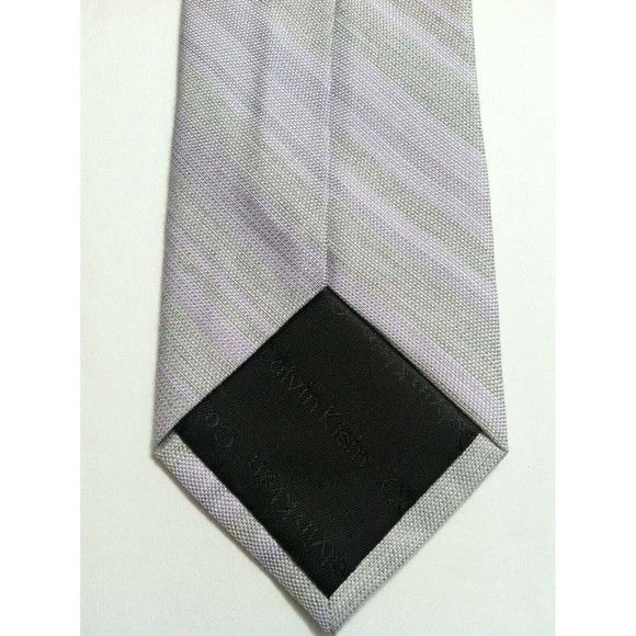 Calvin Klein CALVIN KLEIN MENS NEW LAVENDER/GRAY NECKTIE WIDTH: 2 7/8" Size ONE SIZE - 3 Thumbnail