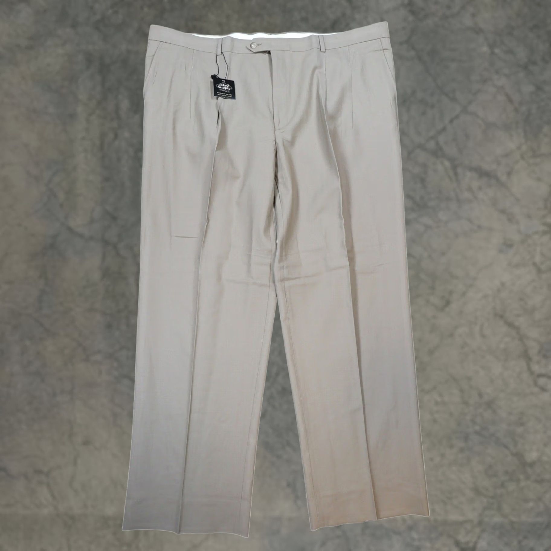 Ralph Lauren Lauren Ralph Lauren Mens Dress Pants 44x32 Tan Wool Pleated Excellent Super 100s Size US 44 / EU 60 - 1 Thumbnail