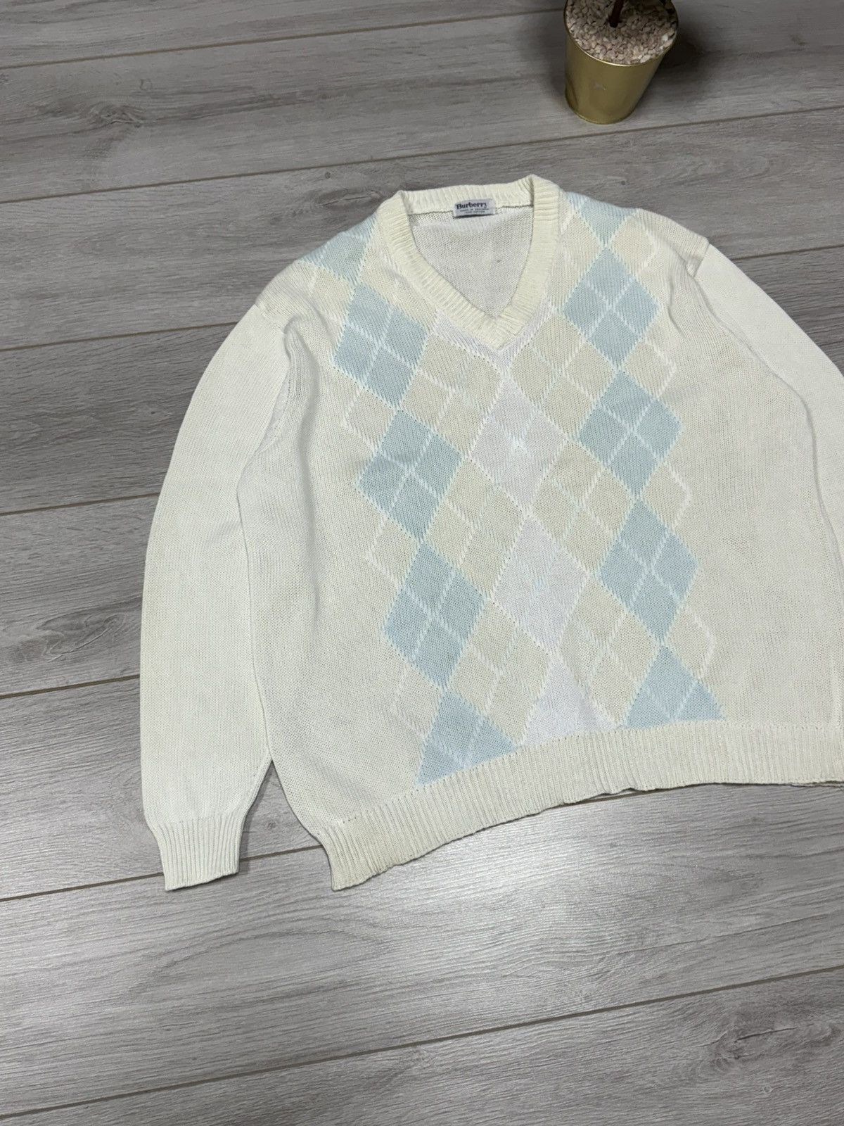 Burberry Burberry vintage knitted patterns sweater England vintage Size US XL / EU 56 / 4 - 2 Thumbnail