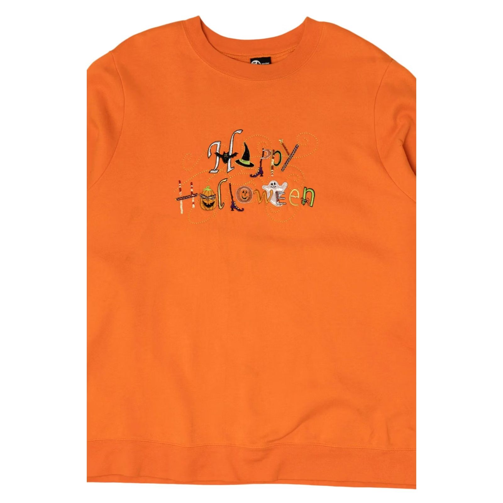 Vintage VINTAGE Orange Happy Halloween Sweatshirt XX-Large 1990s Size US XXL / EU 58 / 5 - 5 Thumbnail
