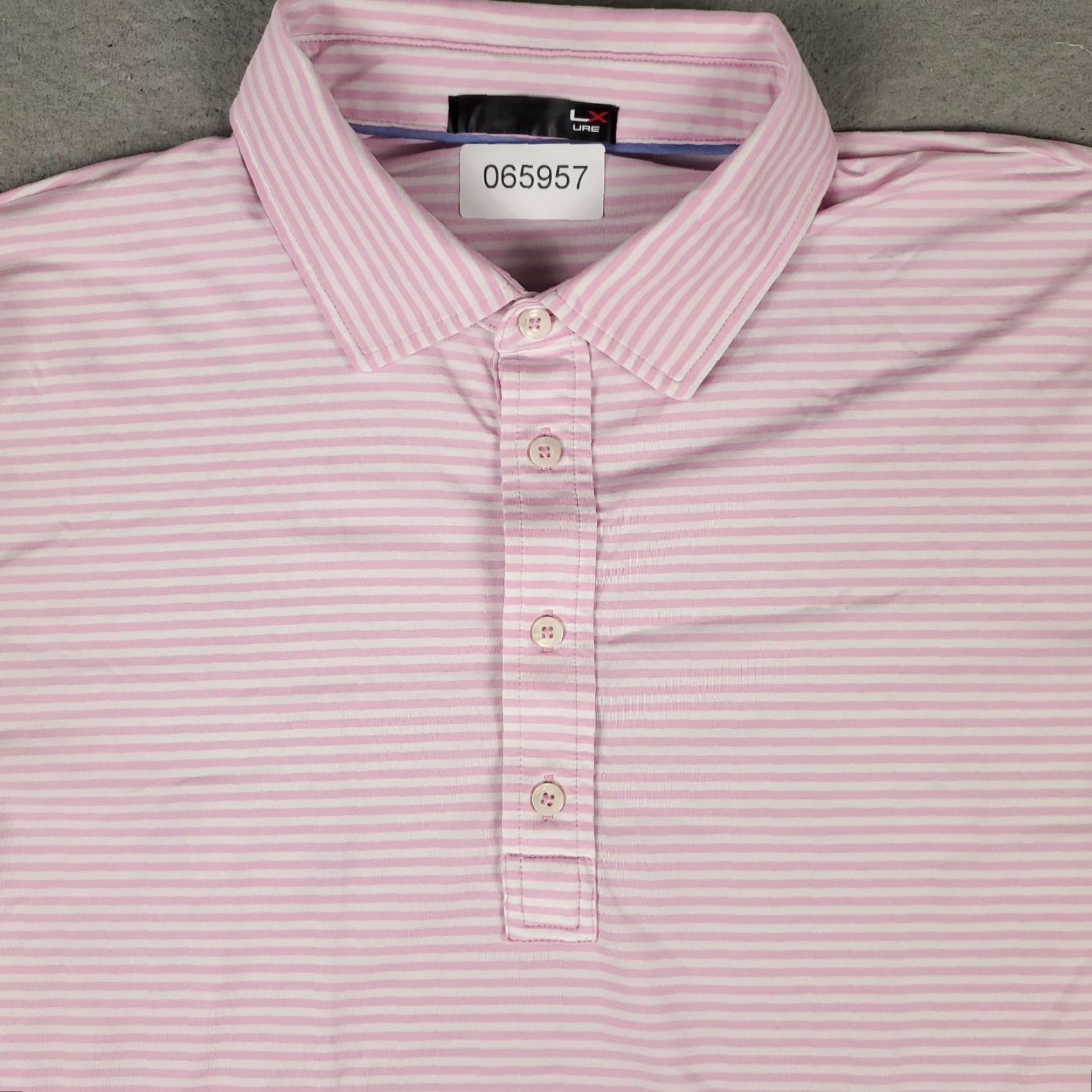 RLX Ralph Lauren RLX Ralph Lauren Polo Shirt Mens Medium Pink Striped Short Sleeve Golf Casual Size US M / EU 48-50 / 2 - 2 Thumbnail