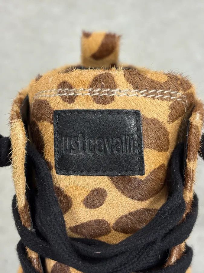 Just Cavalli Cavalli Pony Hair Leopard High Leather Sneakers Size US 9 / EU 42 - 10 Thumbnail