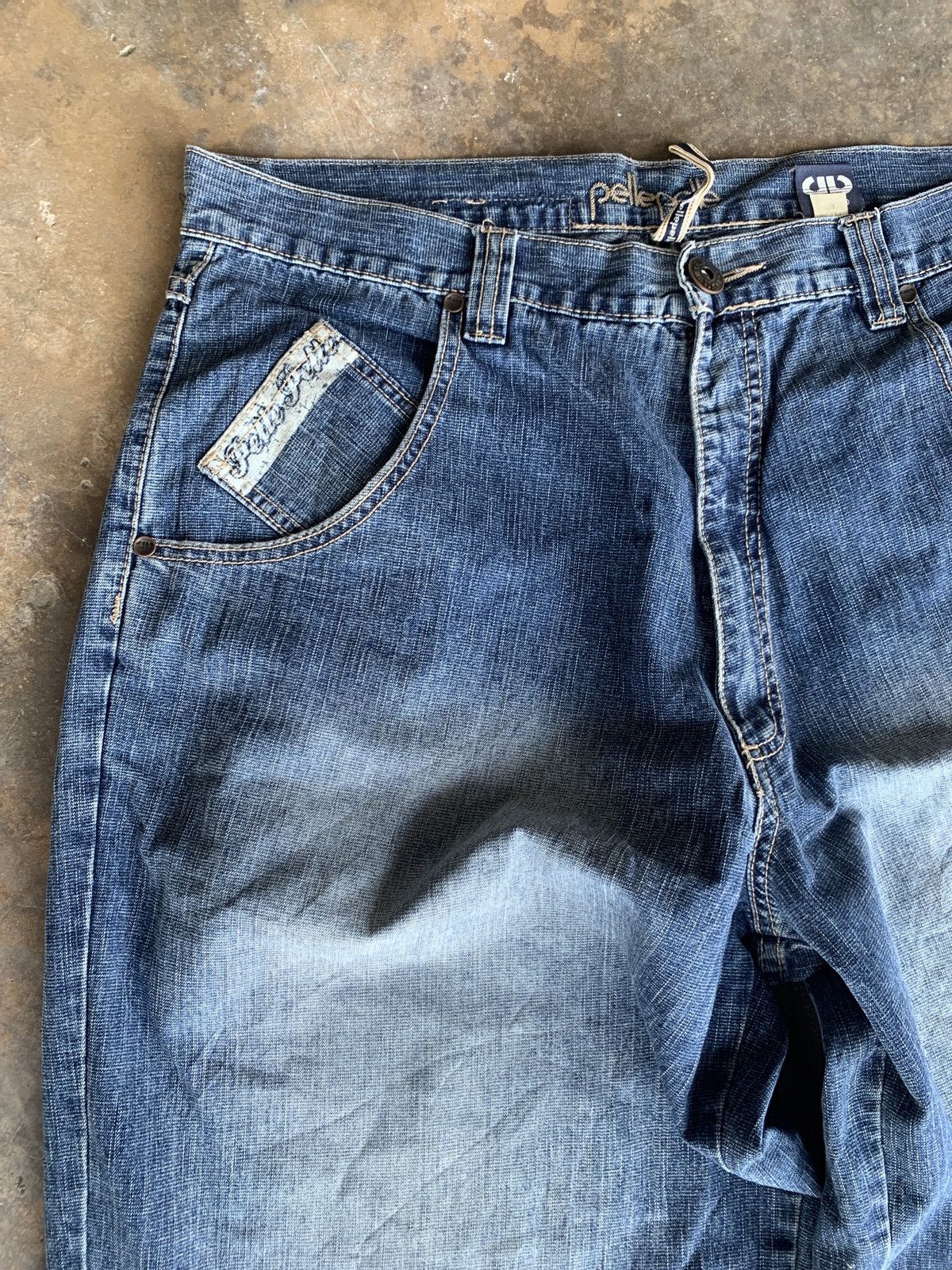 Pelle Pelle PELLE PELLE Baggy Denim Jeans – Y2K Hip Hop Style Size US 38 / EU 54 - 3 Thumbnail