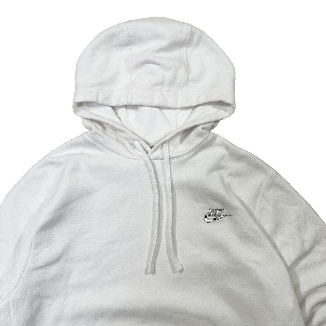 Vintage Authentic Nike White Swoosh Hoodie Size US L / EU 52-54 / 3 - 2 Thumbnail