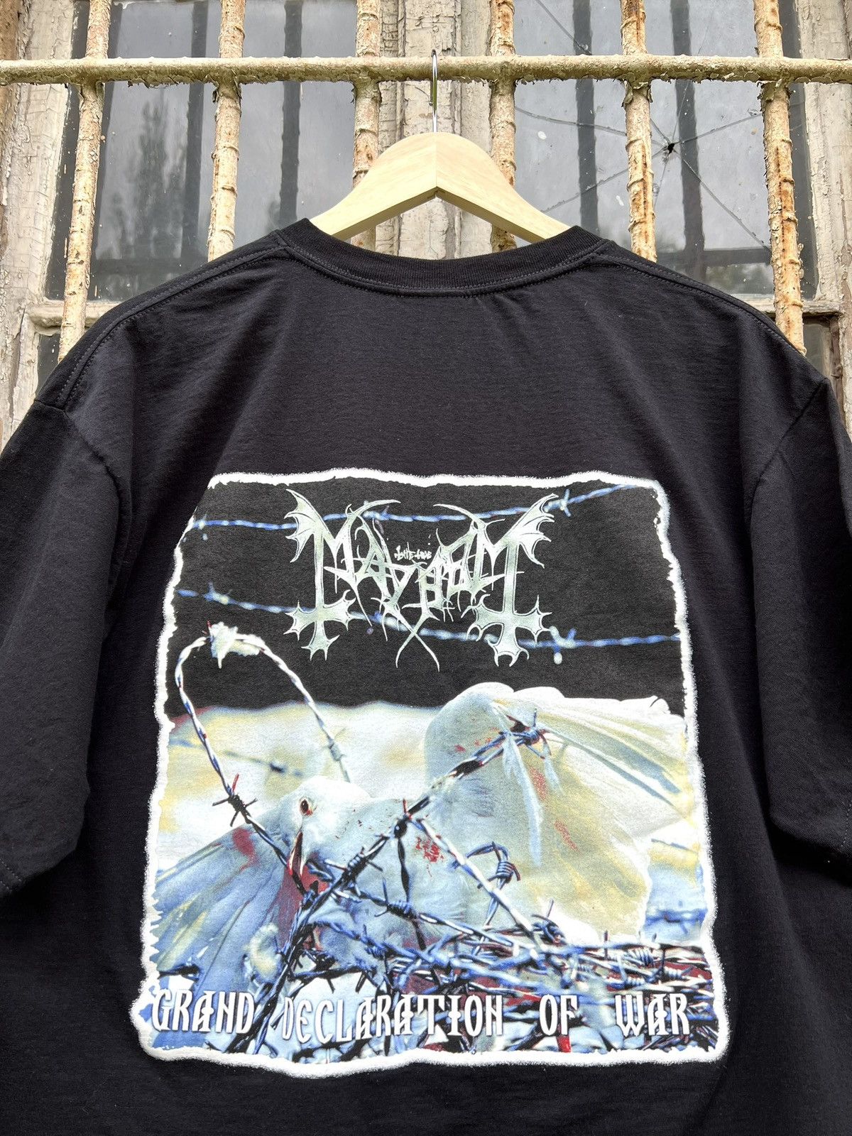 Band Tees 2000 VTG Mayhem Grand Declaration Of War Metal T Shirt 90s Size US XL / EU 56 / 4 - 2 Thumbnail