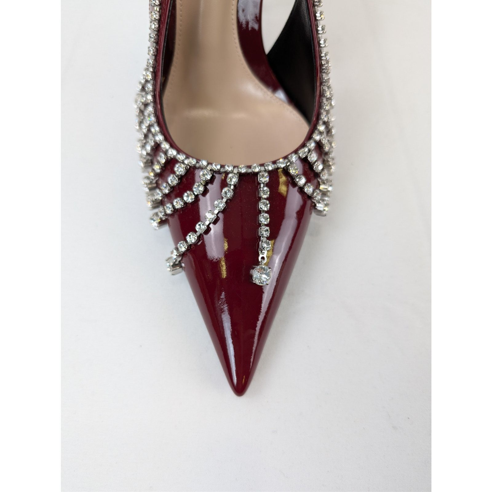 Gucci o1rshd1 Vernice crystal patent leather slingback pump Sandal Size US 9.5 / EU 42-43 - 15 Thumbnail