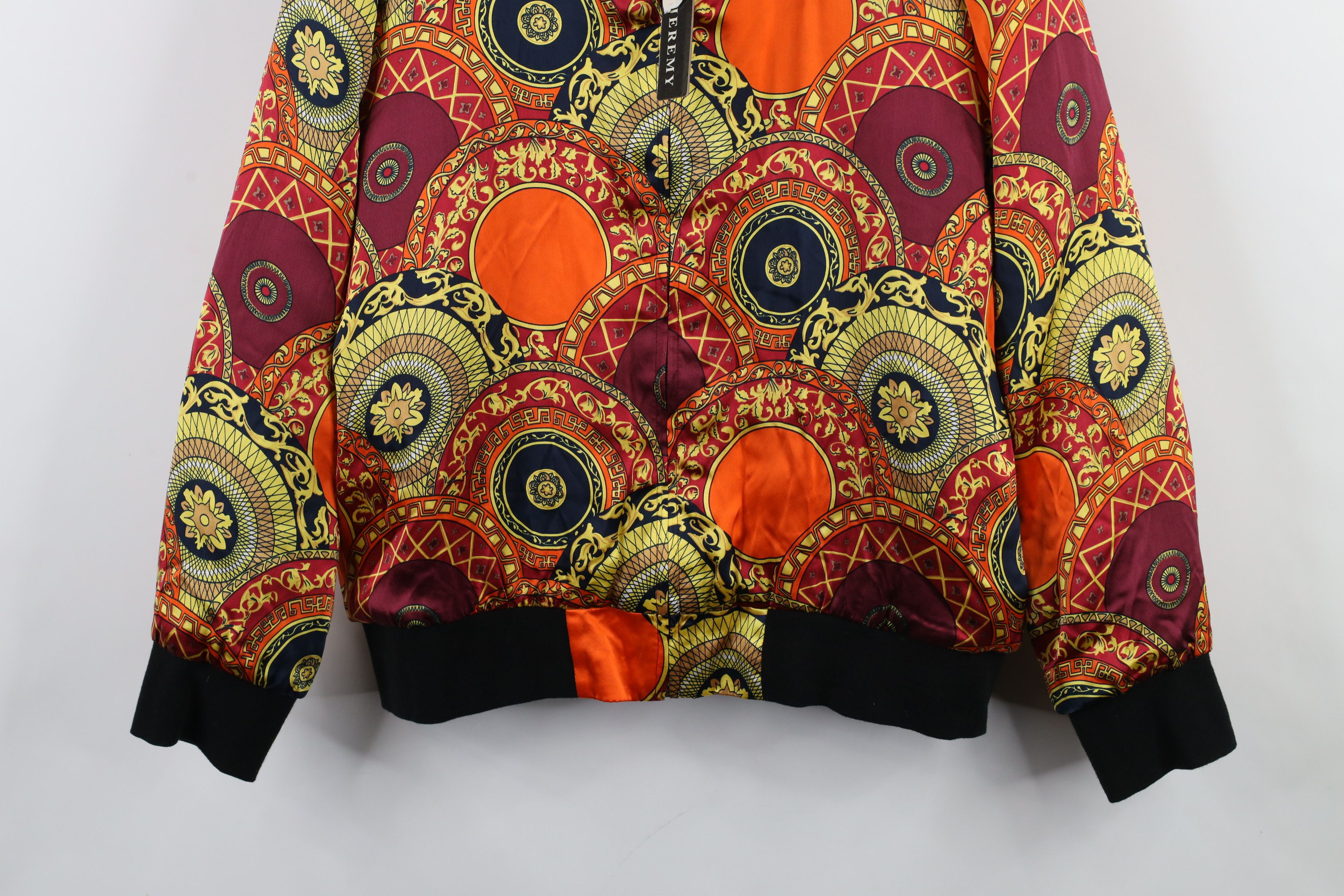 Vintage Deadstock Vintage 90s Streetwear Geometric Zip Bomber Jacket Size L / US 10 / IT 46 - 3 Thumbnail