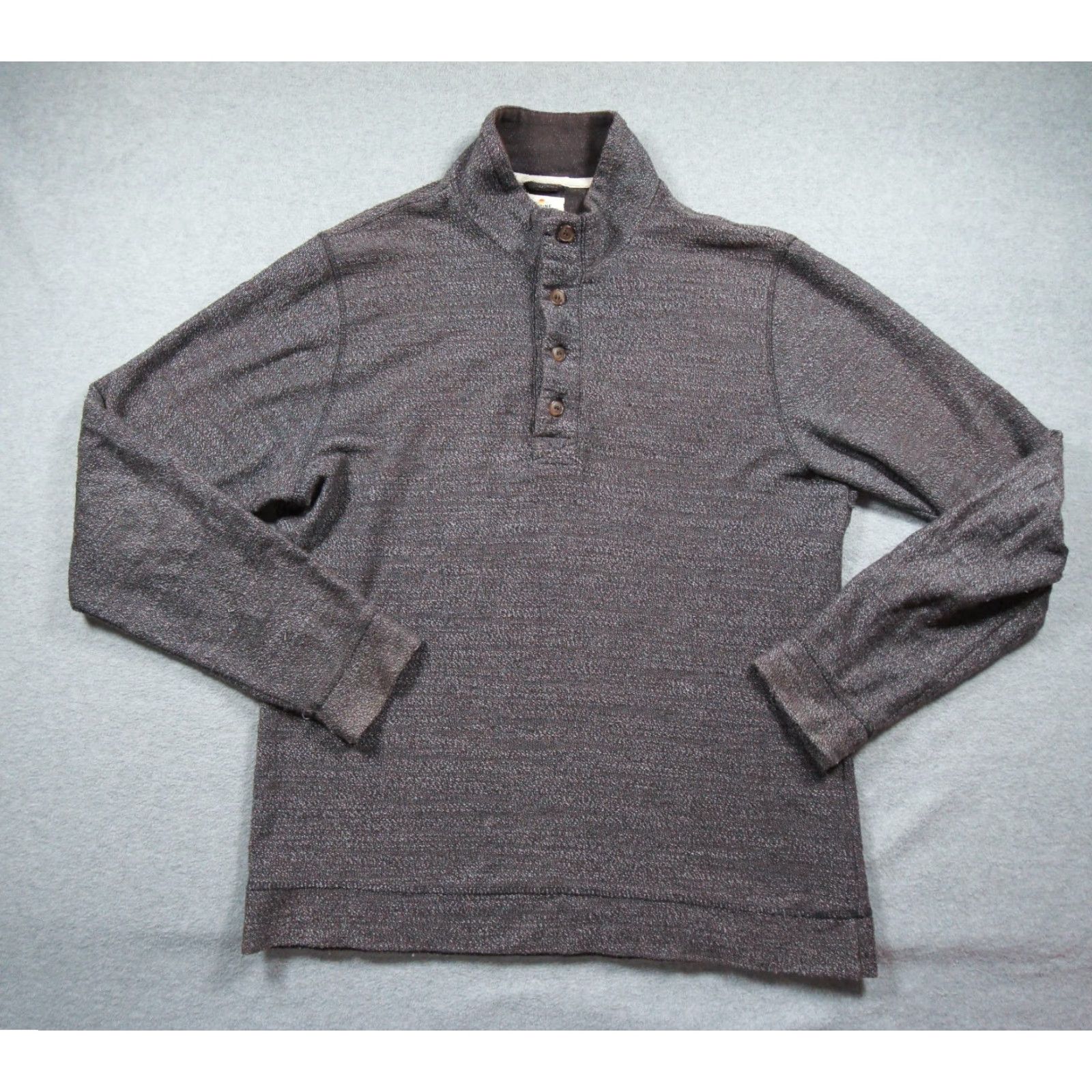 Marine Layer Marine Layer Mens Large Gray Henley Pullover Mock Neck Sweater Casual Shirt? Size US L / EU 52-54 / 3 - 2 Thumbnail